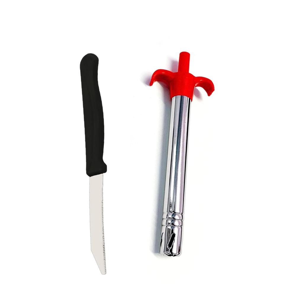 Stainless Steel Electronic Gas Lighter And Knife (2 In 1) - Happy Price - Image 6