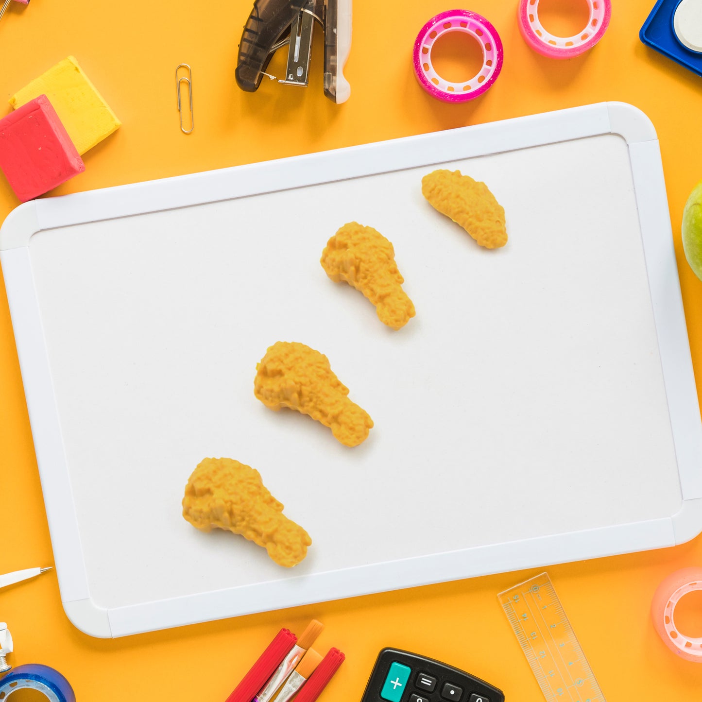 Cute Erasers Pencil Eraser Chicken Wings Chicken Legs Eraser Student School Supplies Gifts Chicken Rubber Drawing Small Eraser Office Accessory Fun Back To School Supplies Gifts Party Favor For Kids Adults Students (8 Pcs Set) - Happy Price - Image 2