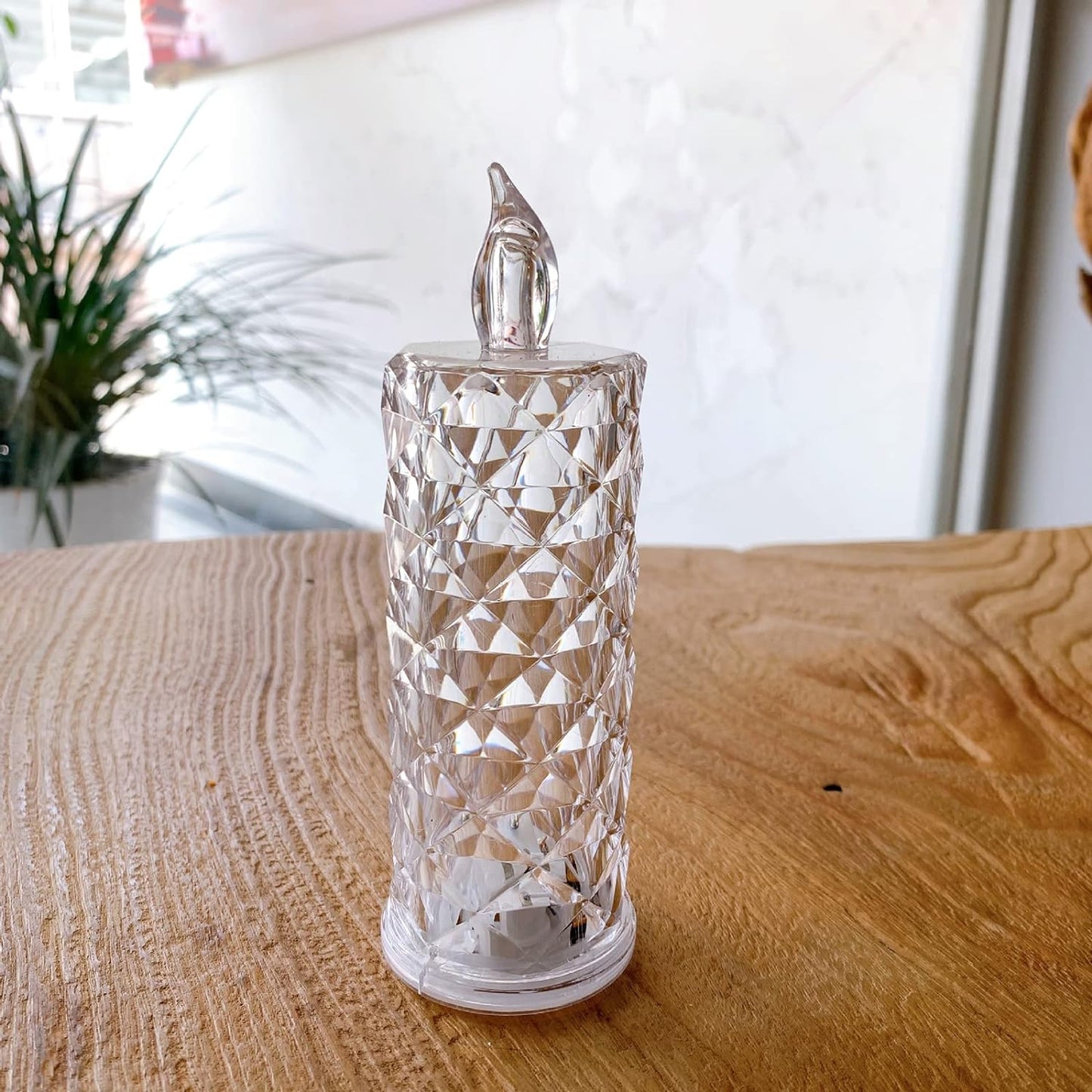 Transparent Rose LED Candle Light - Flameless & Smokeless Decorative Crystal Effect (1 Pc) - Happy Price - Image 6