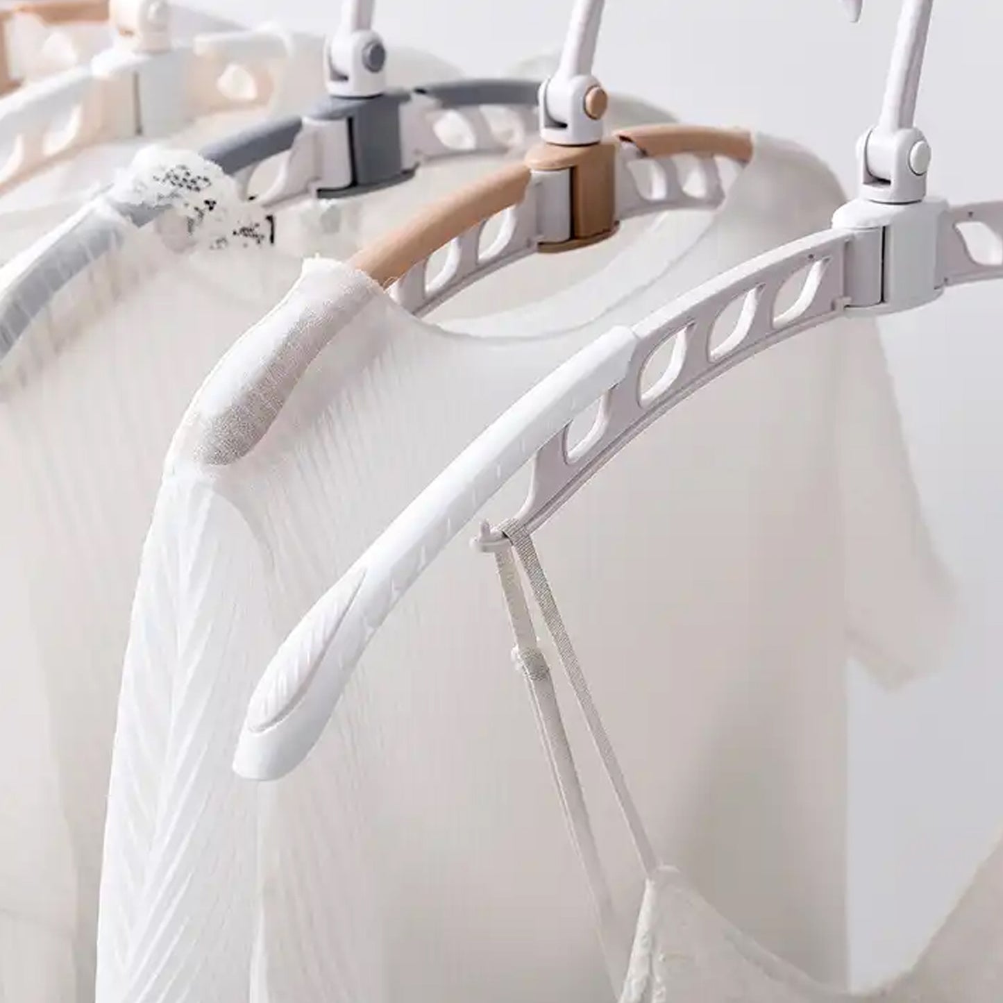 Portable Folding 360 Degree Rotating Clothes Hangers Travel Foldable  Adjustable Accessories Foldable Clothes Hangers Drying Rack For Travel (1 Pc) - Happy Price - Image 5