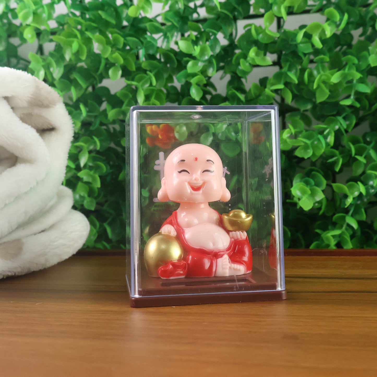 Solar Power Moving Head Buddha Statue Car Ornament (1 Pc  Mix Color) - Happy Price - Image 2
