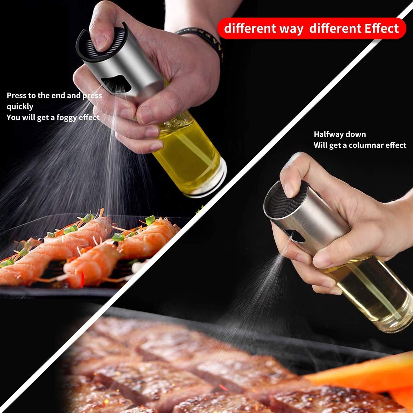 Oil Sprayer Dispenser Oil Versatile Glass Spray Bottle For Cooking  Multi Use Bottle - Happy Price - Image 4