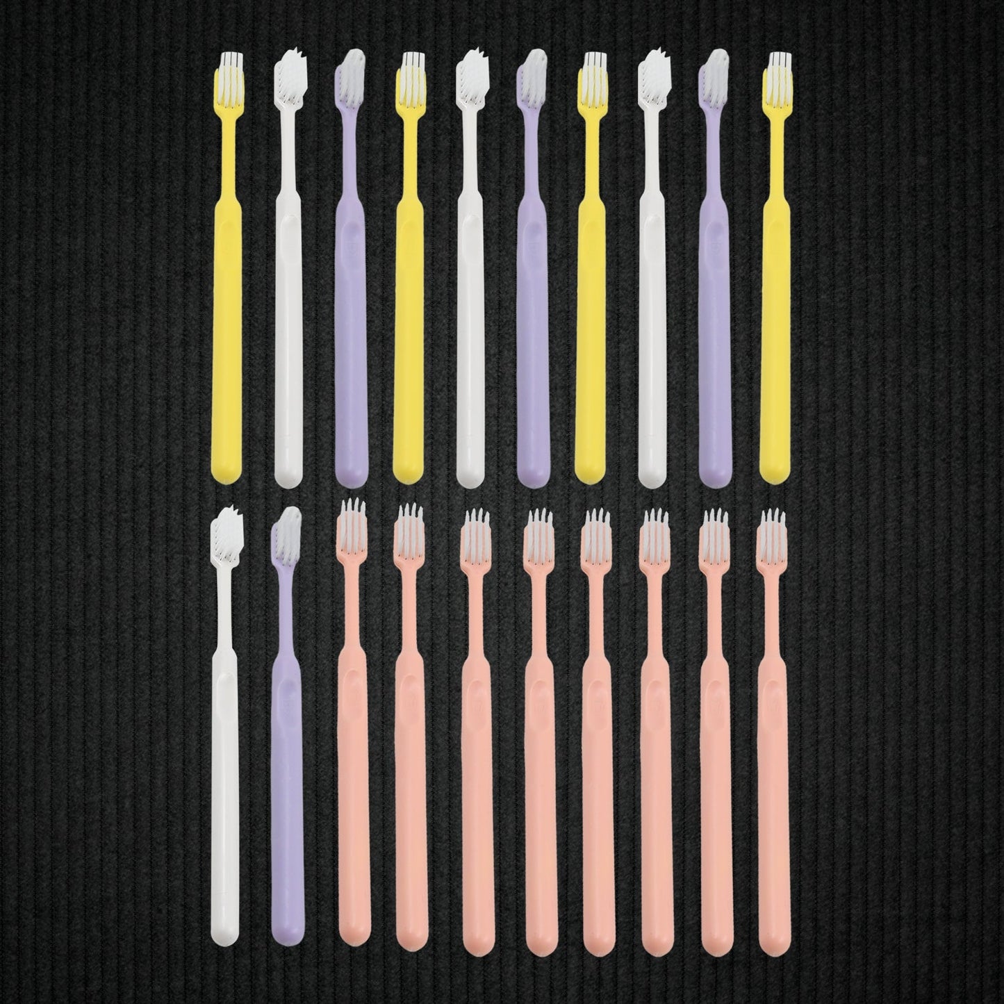 Plastic Toothbrush With Plastic Round Box (20 Pcs Set) - Happy Price - Image 2