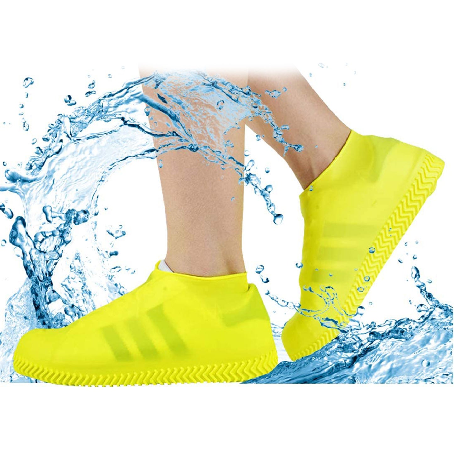 Shoe Cover (Small Size) For Rain Reusable Antiskid Waterproof Boot Cover Shoe Protector For Bike Silicone (1 Pair) - Happy Price - Image 2