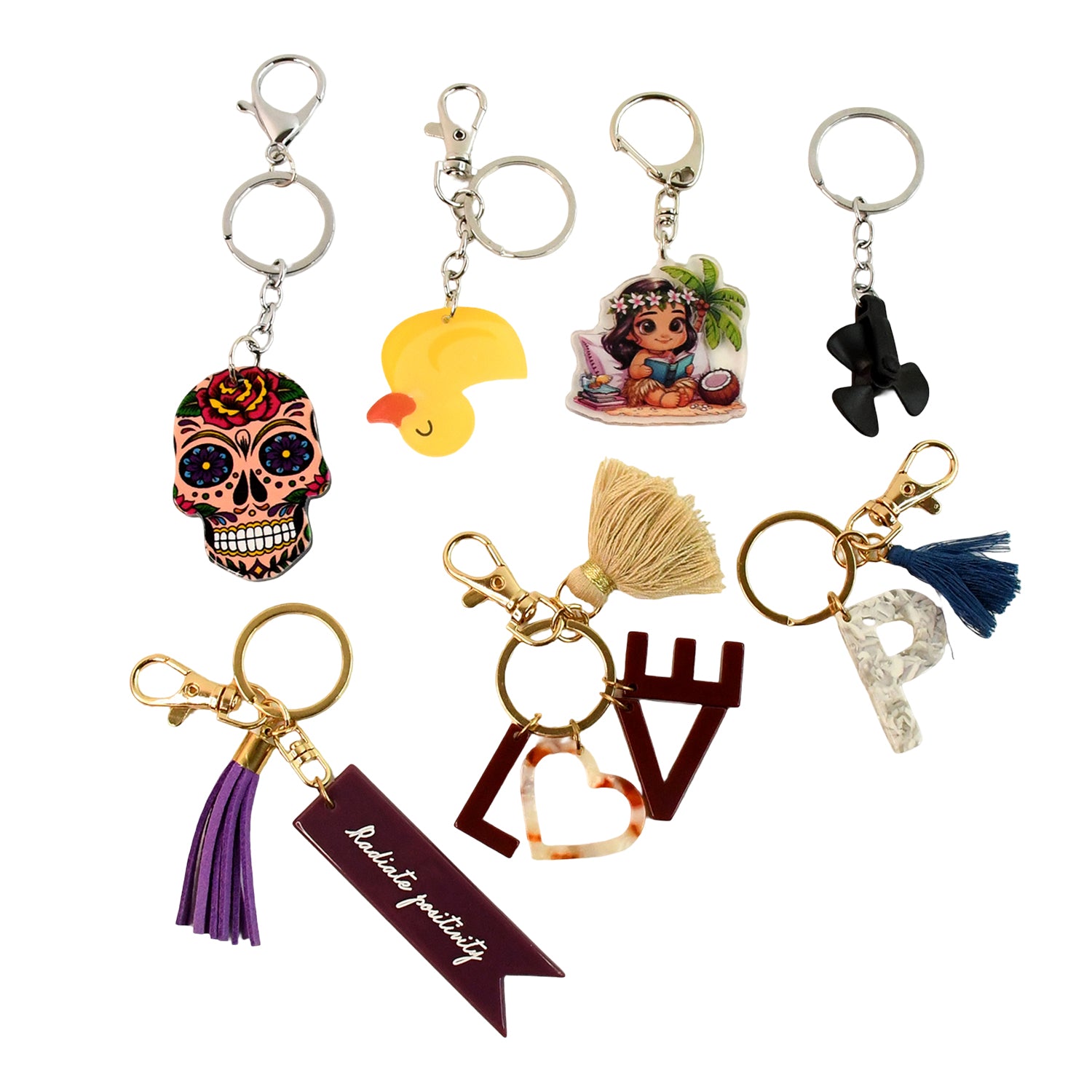 Trendy Designer Assorted Keychains (Mix Design  1 Pc) - Happy Price - Image 2