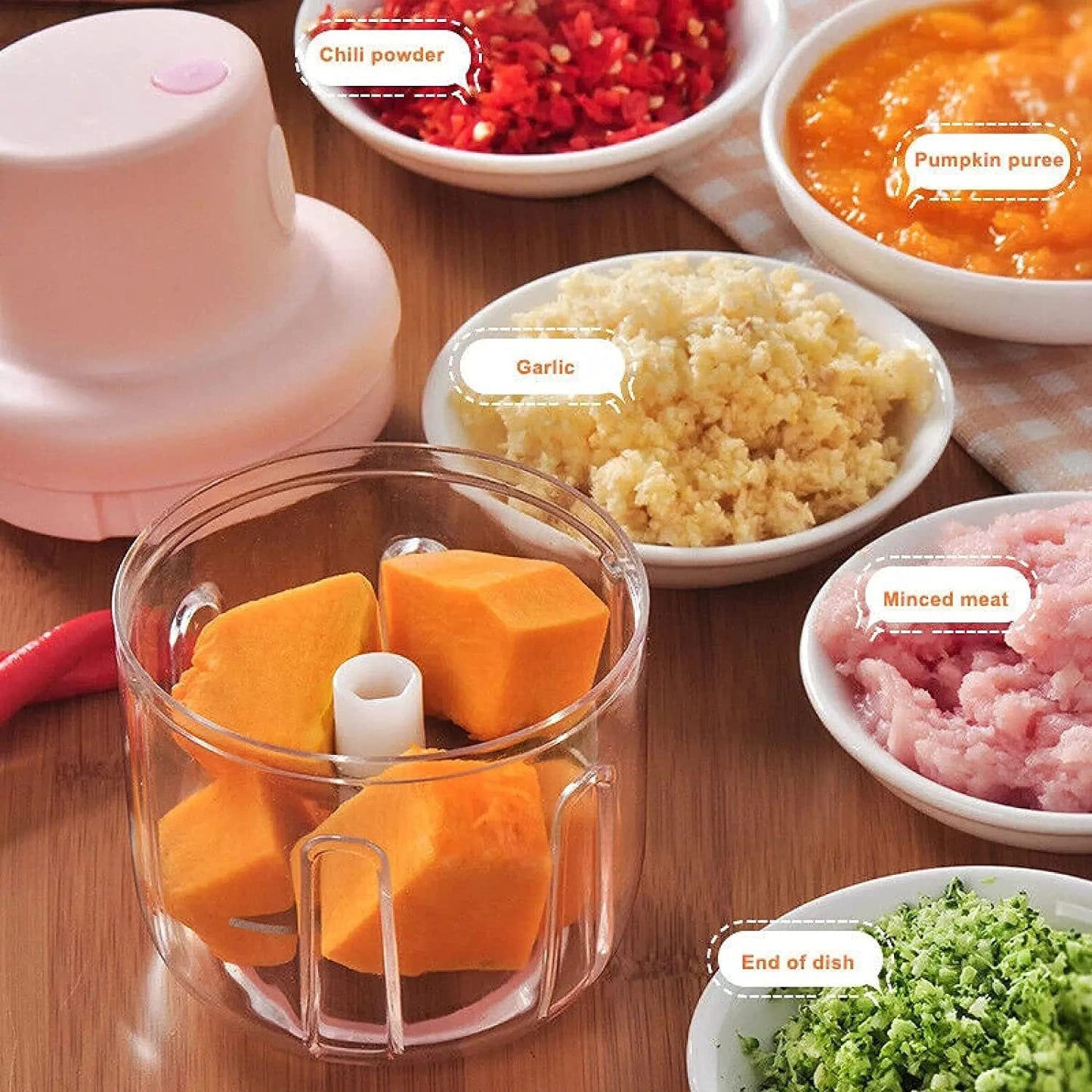 Electric Mini Garlic Chopper (250ml) - Happy Price - Image 4