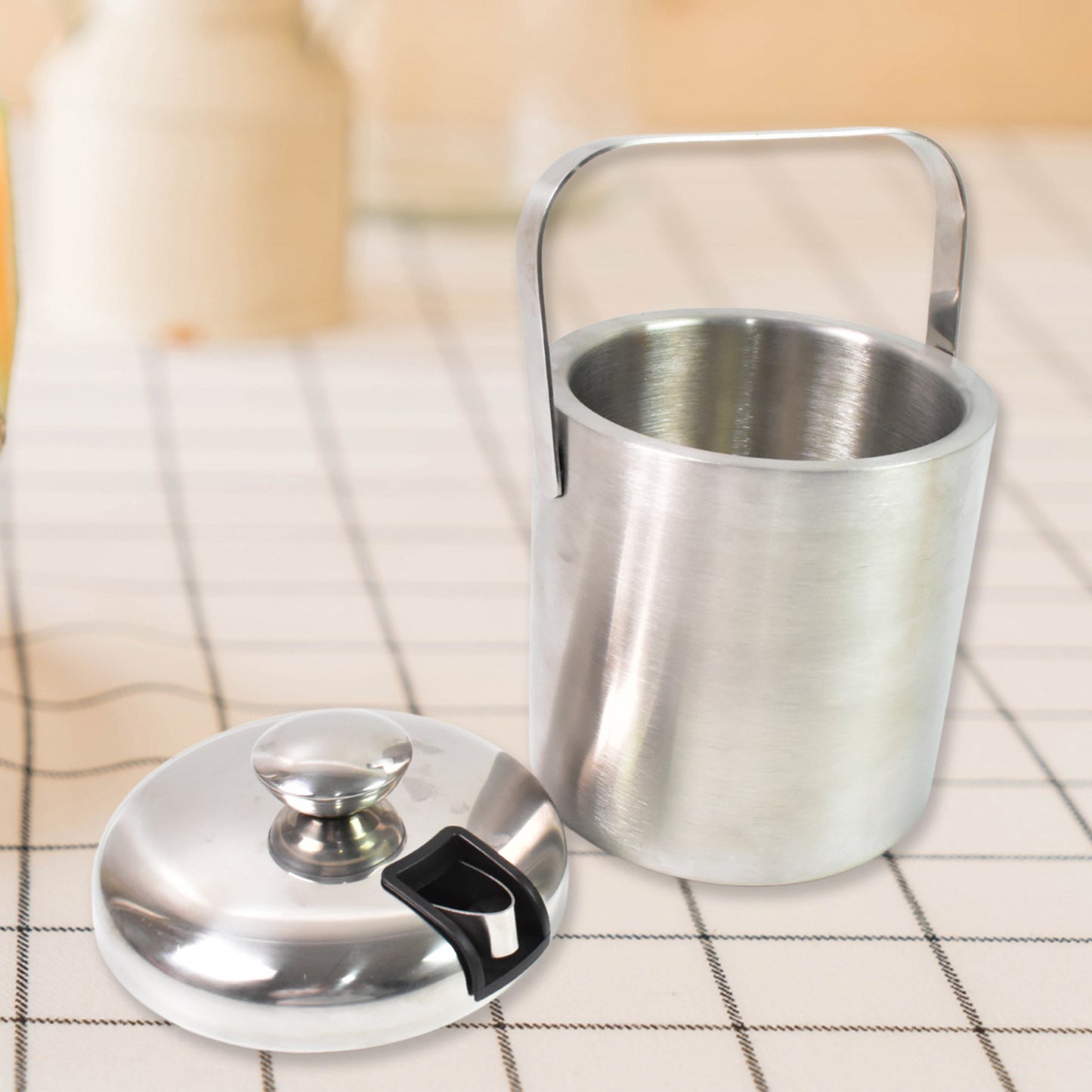 Stainless Steel Ice Buckets With Lid (1.3 Liters Approx) - Happy Price - Image 4