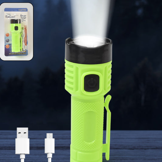 4 Modes Super Bright Led Torch High Lumens Fast Charging Flashlight  Torch (1 Pc) - Happy Price - Image 1