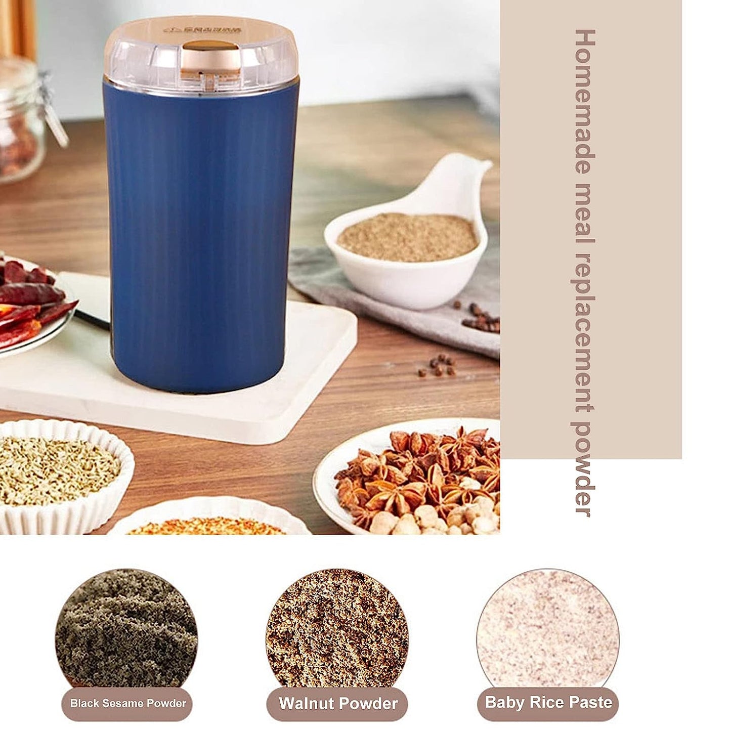 Mini Mixer Small Blander Power Full Mini Grinder Electric Coffee Bean Grinder Grinder Machine Portable Grinder For Home And Office. - Happy Price - Image 3