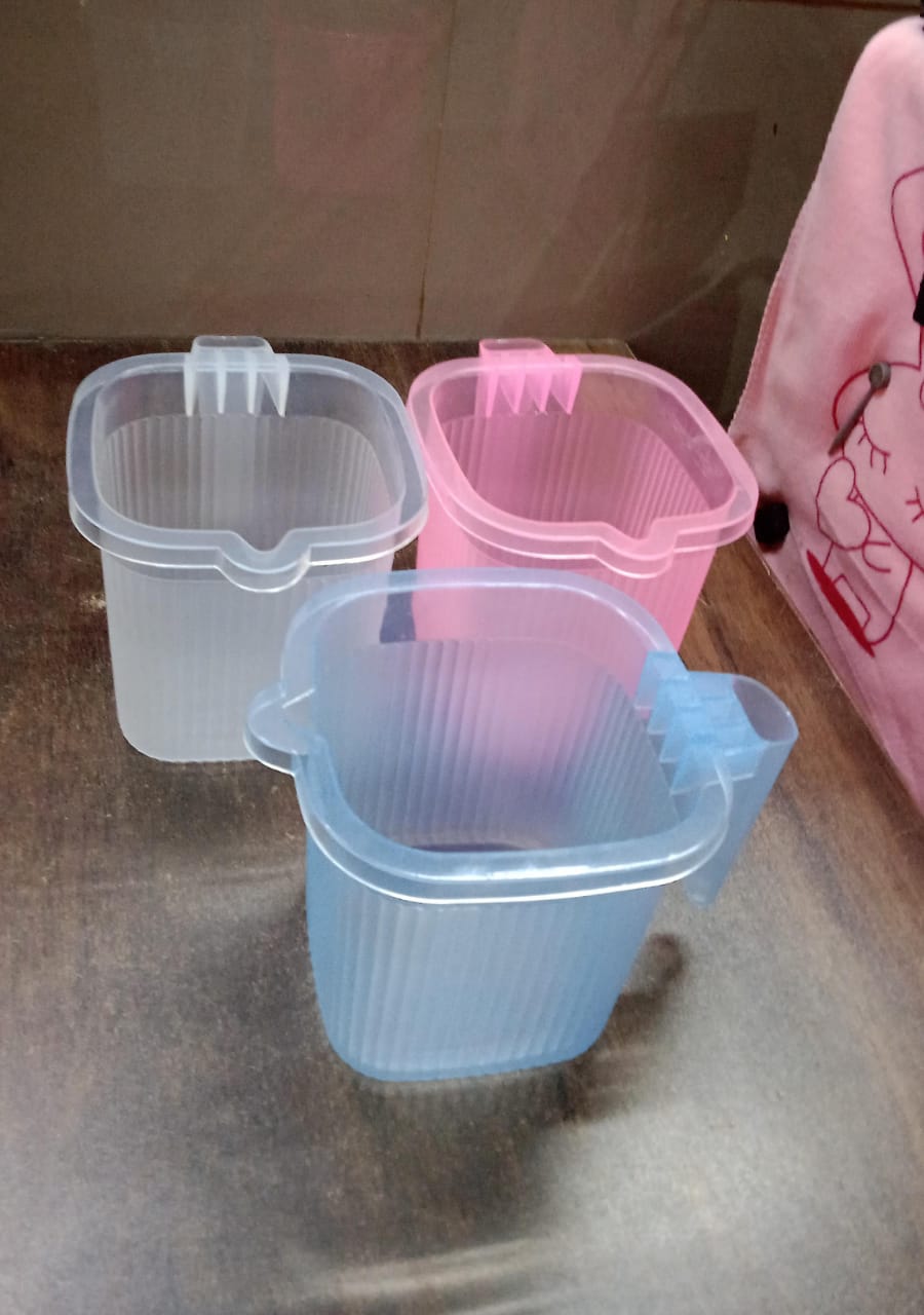 Plastic Square Transparent  Bath Water Mug (1 Pc  1000 Ml  Mix Color) - Happy Price - Image 7