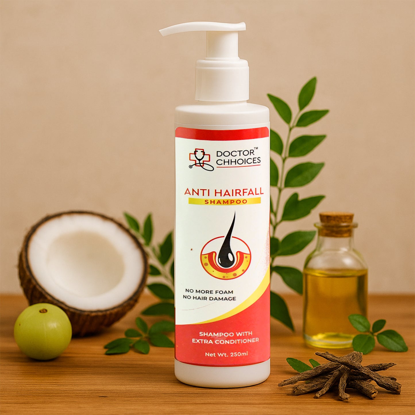 Doctor Choices Herbal Anti Hairfall Shampoo & Conditioner, 250ml (1 Pc)