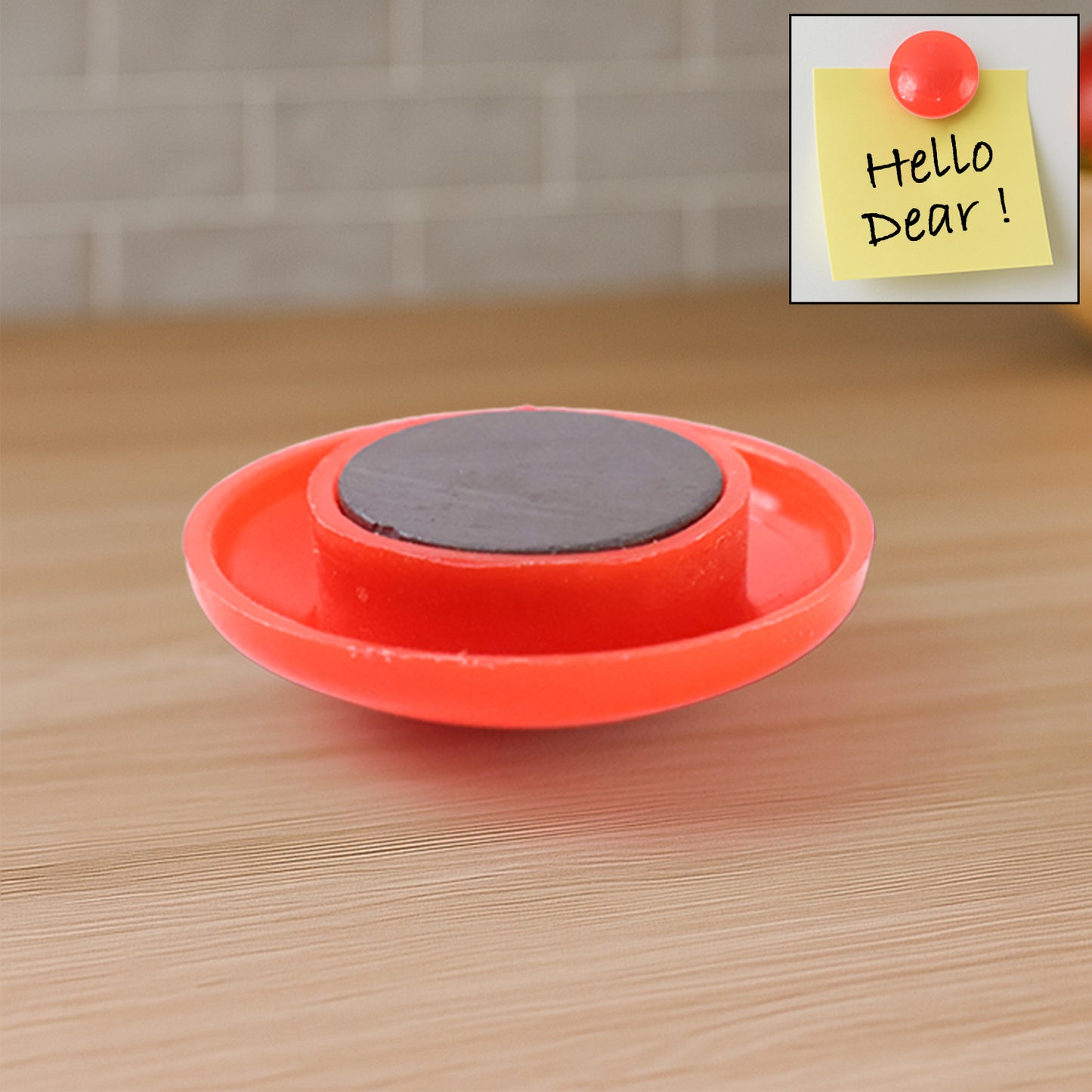 Red Board Magnets Circular Plastic Buttons (1 Pc) - Happy Price - Image 2