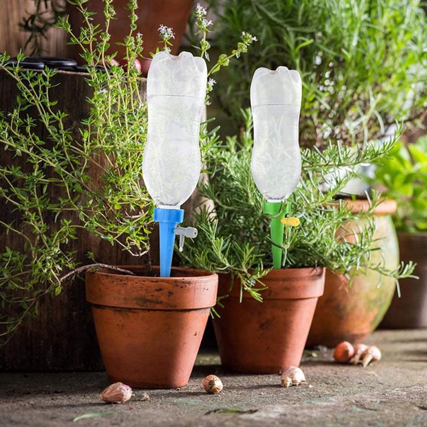 Plant Watering Spikes Self Watering Spikes Water Dripper For Plants Adjustable Plant Watering Devices With Slow Release Control Valve Switch - Happy Price - Image 6