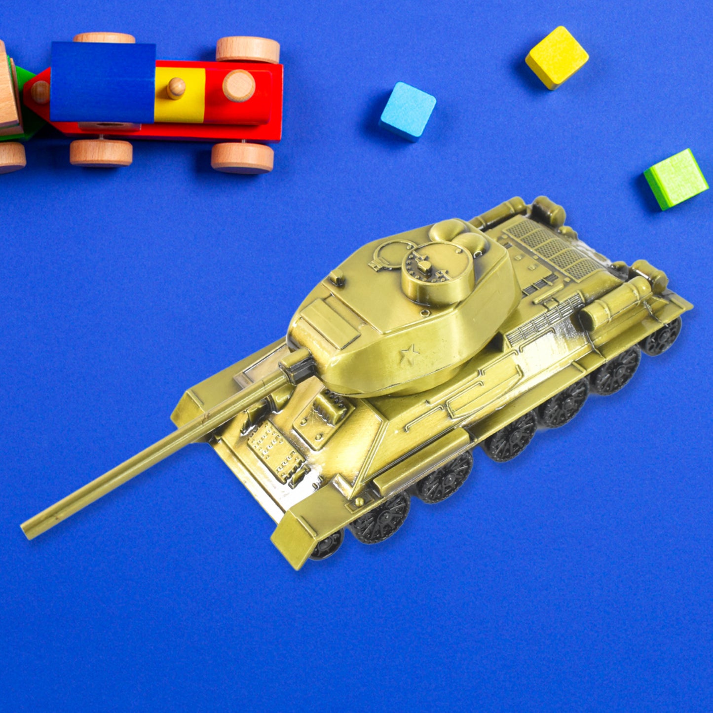 Retro Iron Art Tank Model Nostalgia Tank Crafts Home Decor Ornament Desktop Decorations For Office Living Room Childrens Room Gift (Metal) - Happy Price - Image 3