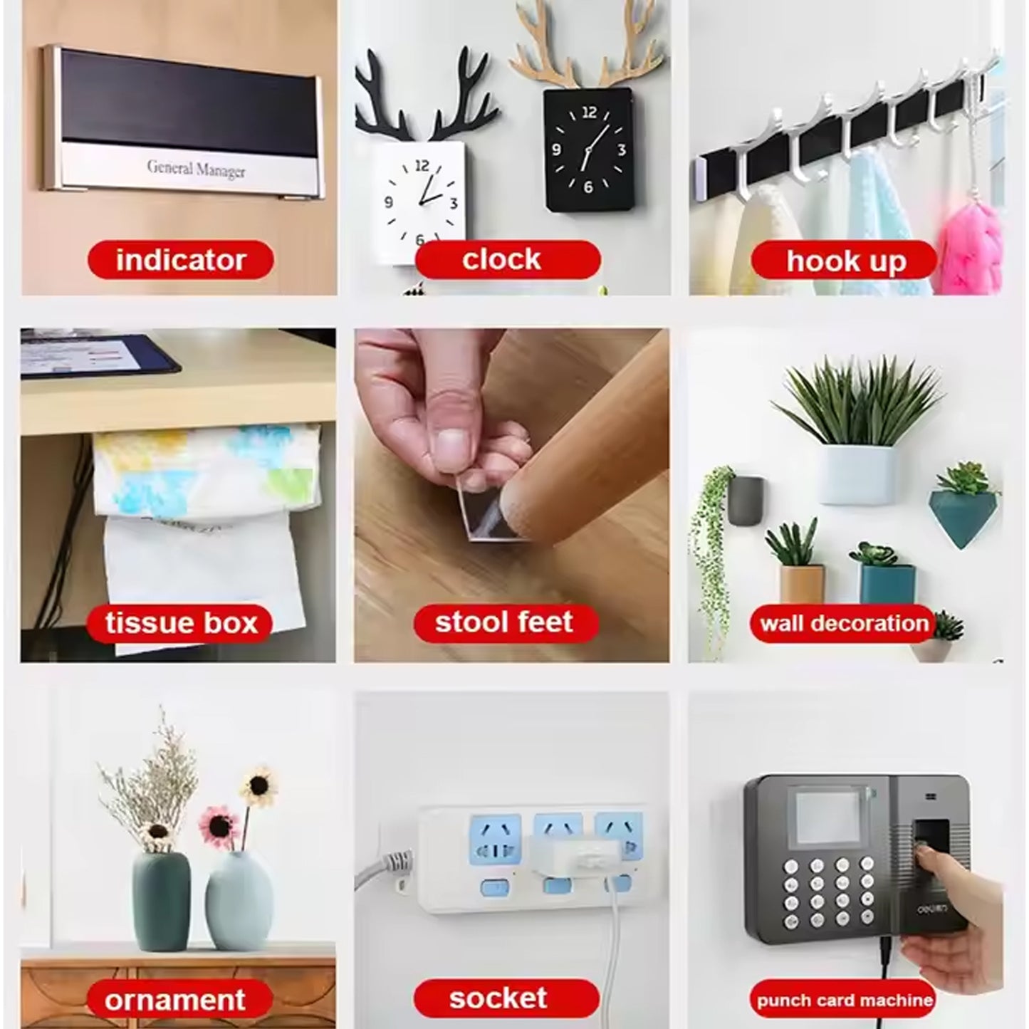 Double Sided Foam Mounting Tape - 2 Pcs Set for Wall Hanging & Decorations