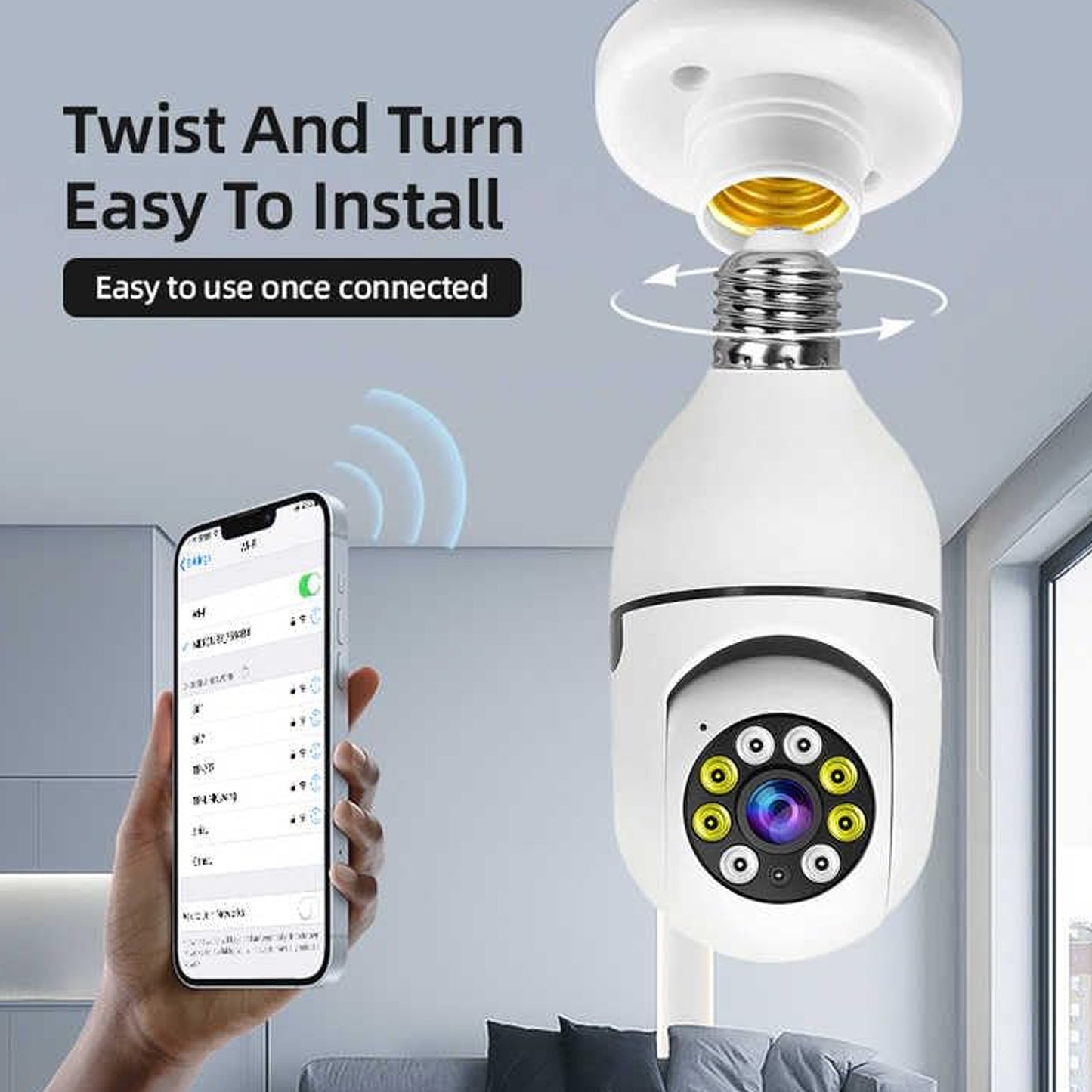 V380 Pro Fisheye 360 Degree Panoramic Wireless Wifi Ip Cctv Security Camera (Pack Of 1) - Happy Price - Image 3