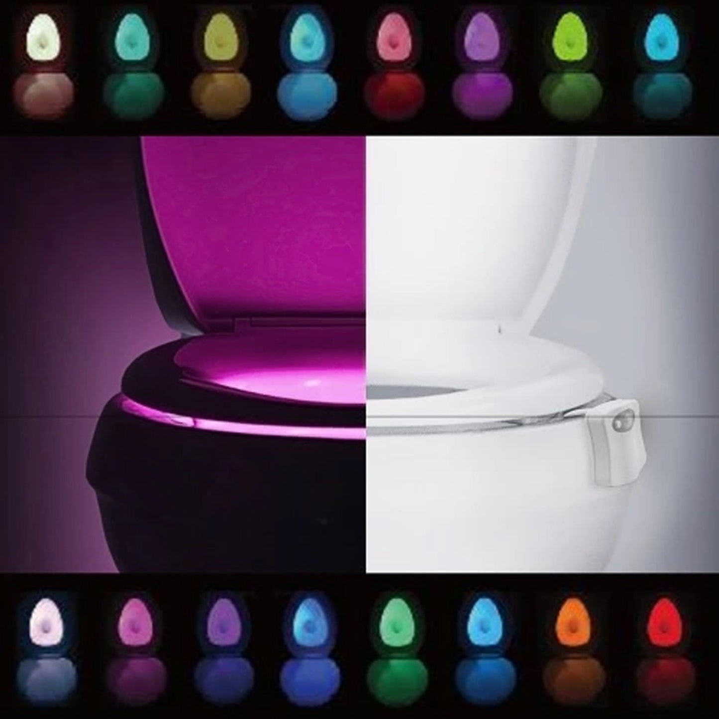 Toilet Light Led Toilet Bowl Light Toilet Cover Lamp (1 Pc  Battery Not Included) - Happy Price - Image 3