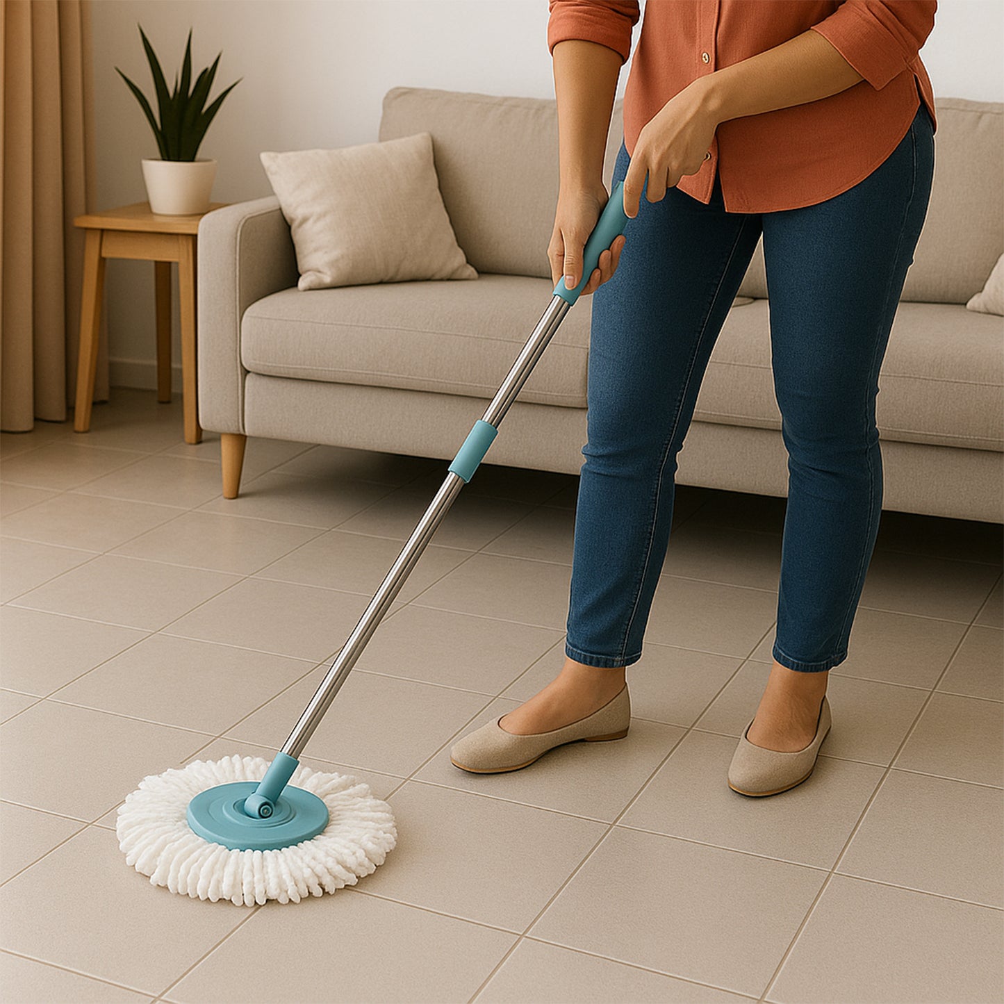 Adjustable Stainless Steel Mop Rod Set 120 Cm - Happy Price - Image 6