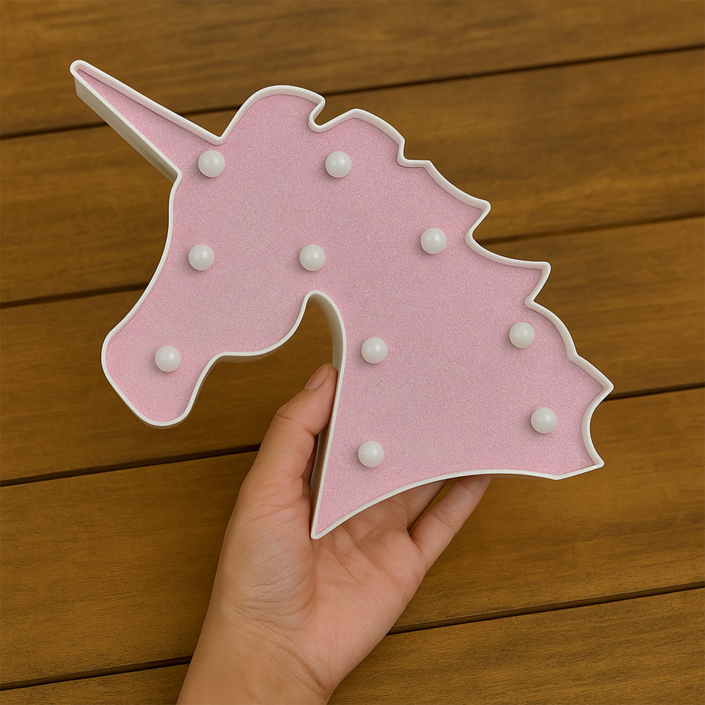 Unicorn Shaped LED Decorative Night Light - 1 Pc Battery Operated Lamp for Kids Room - Happy Price - Image 4