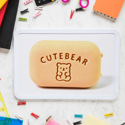 Cute Soap Shaped Erasers With Plastic Case (1 Pc  With Case) - Happy Price - Image 1