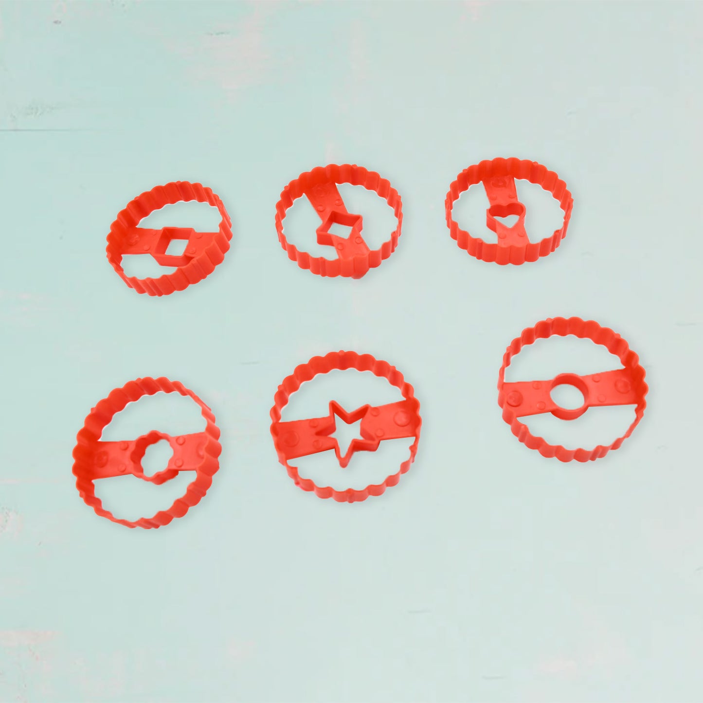5978  Cookie Cutters Set Plastic Easter Biscuit Cutting Tool For Diy Cake Decoration Fondant Biscuit Cookie Pastry Sandwich (6 Pc Set ) - Happy Price - Image 3