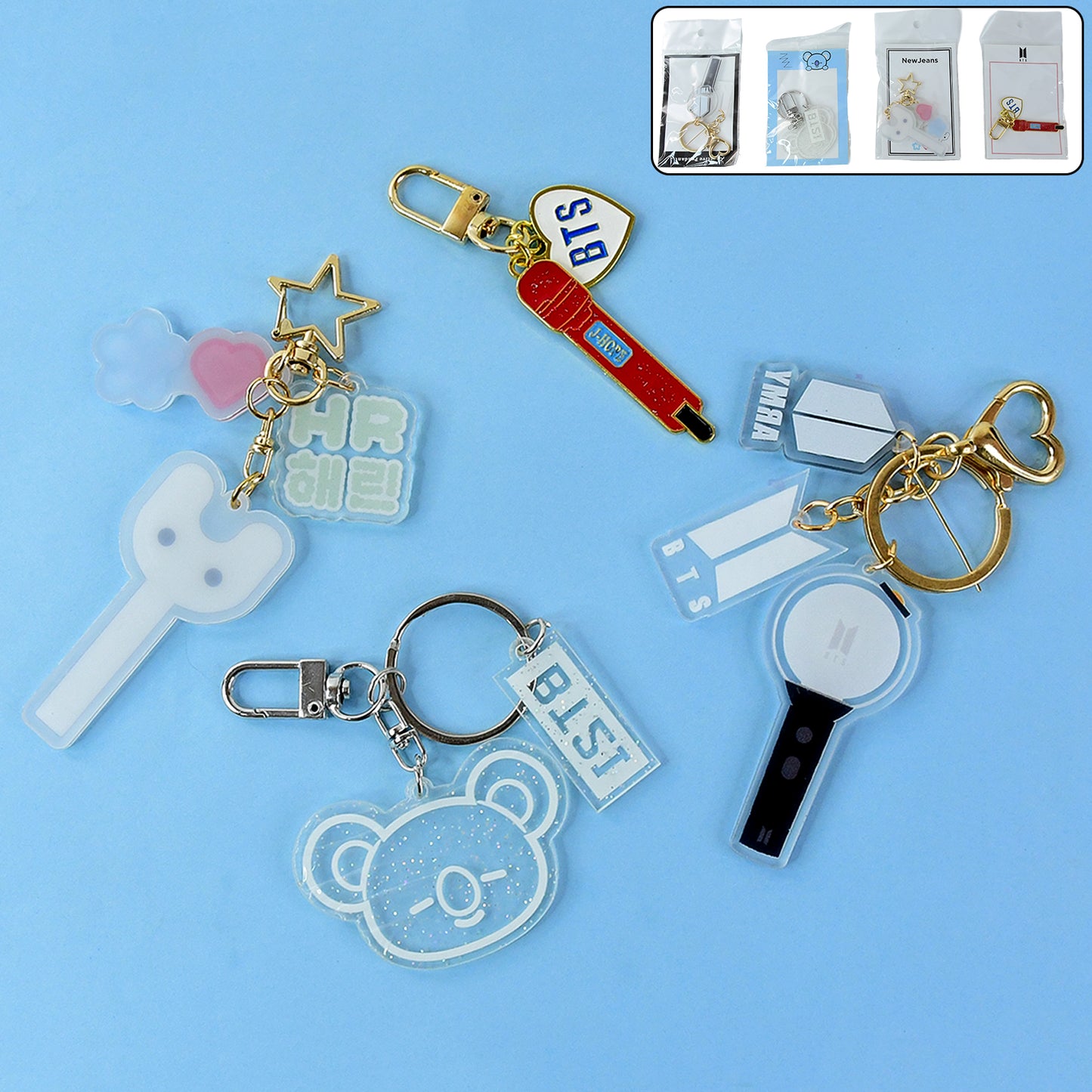 Cute Acrylic And Metal Keychains (1 Pc  Mix Design) - Happy Price - Image 4