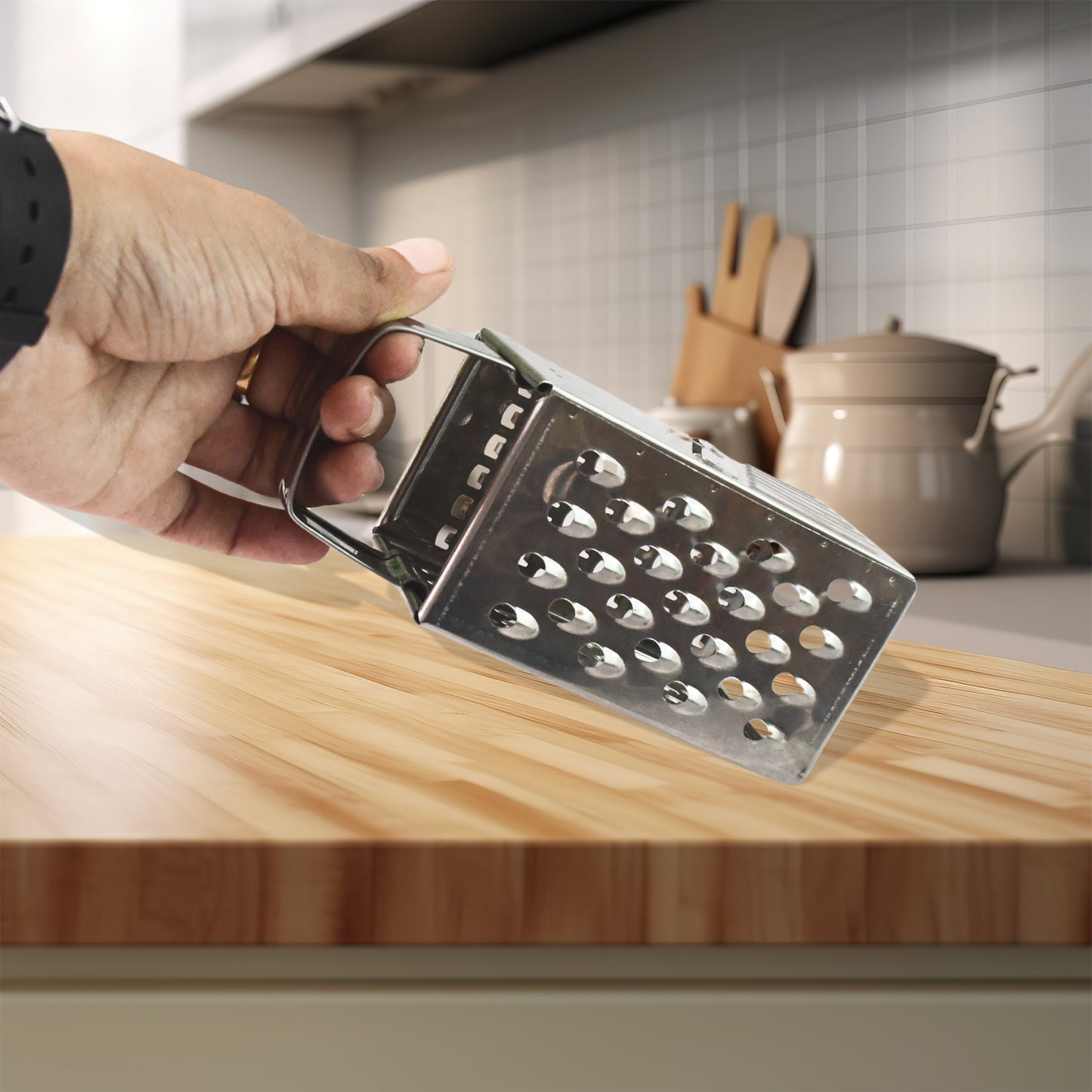 4-in-1 Stainless Steel Compact Grater and Slicer for Kitchen Use - Happy Price - Image 6