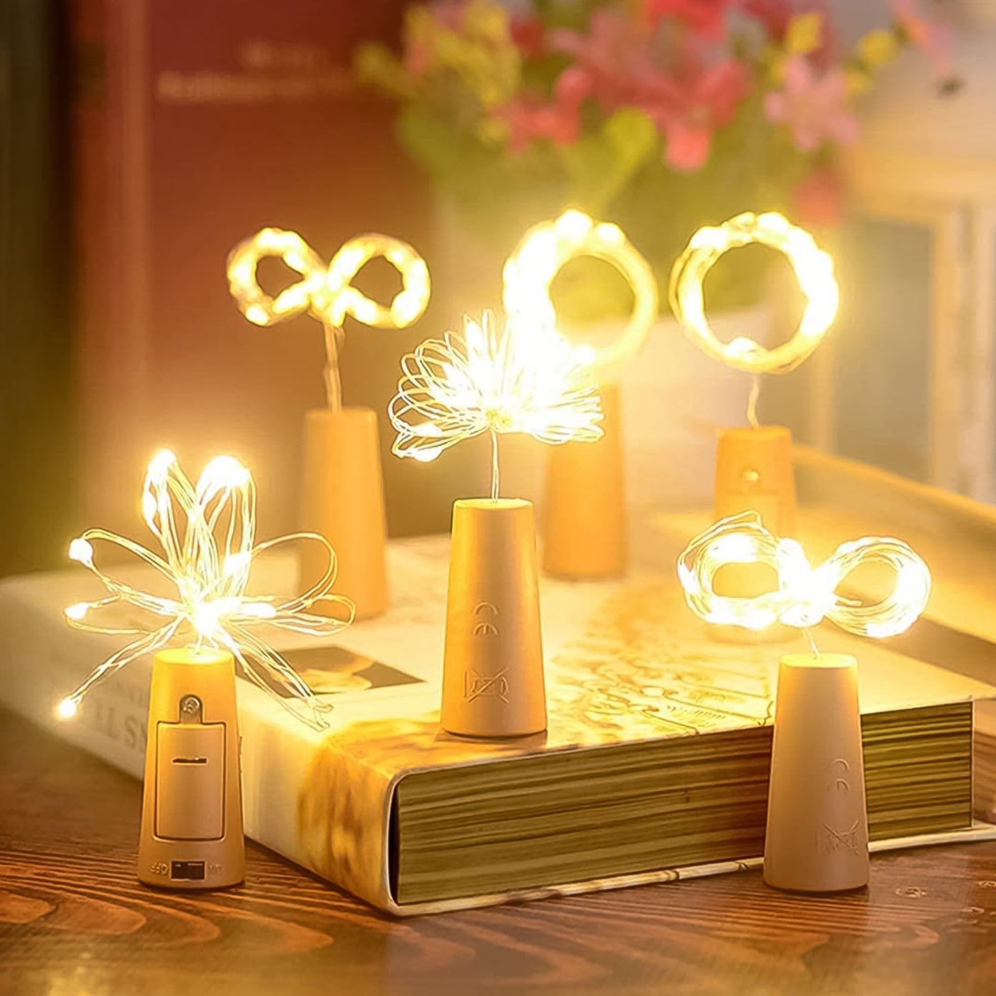Wine Bottle Cork String Light  Multi Led  2m Cable Length Copper Wire Battery Operated Warm White  1 Pc) - Happy Price - Image 5