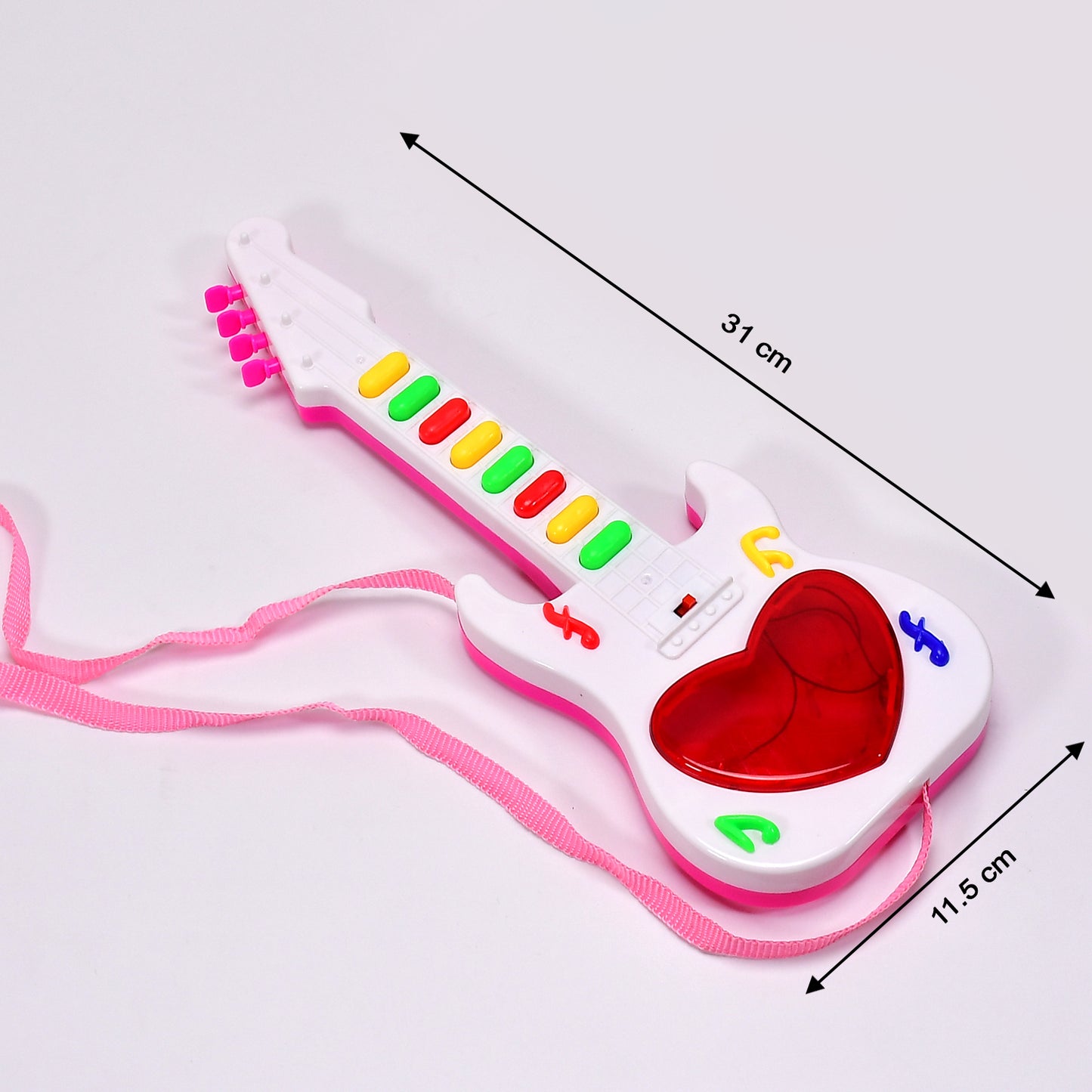 Battery Operated Musical Instruments Mini Guitar Toys And Light For 3+years Old Kids. - Happy Price - Image 4