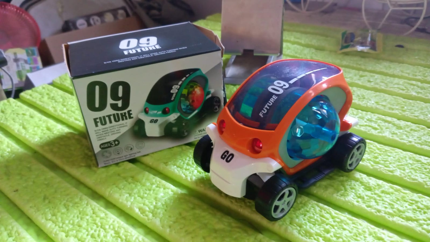 Plastic 360 Degree Rotating Stunt Car Toy For Kids - Bump And Go Action With 4d Lights And Music Plastic Mini Car With Disco Ball (1 Pc  Battery Not Included) - Happy Price - Image 7