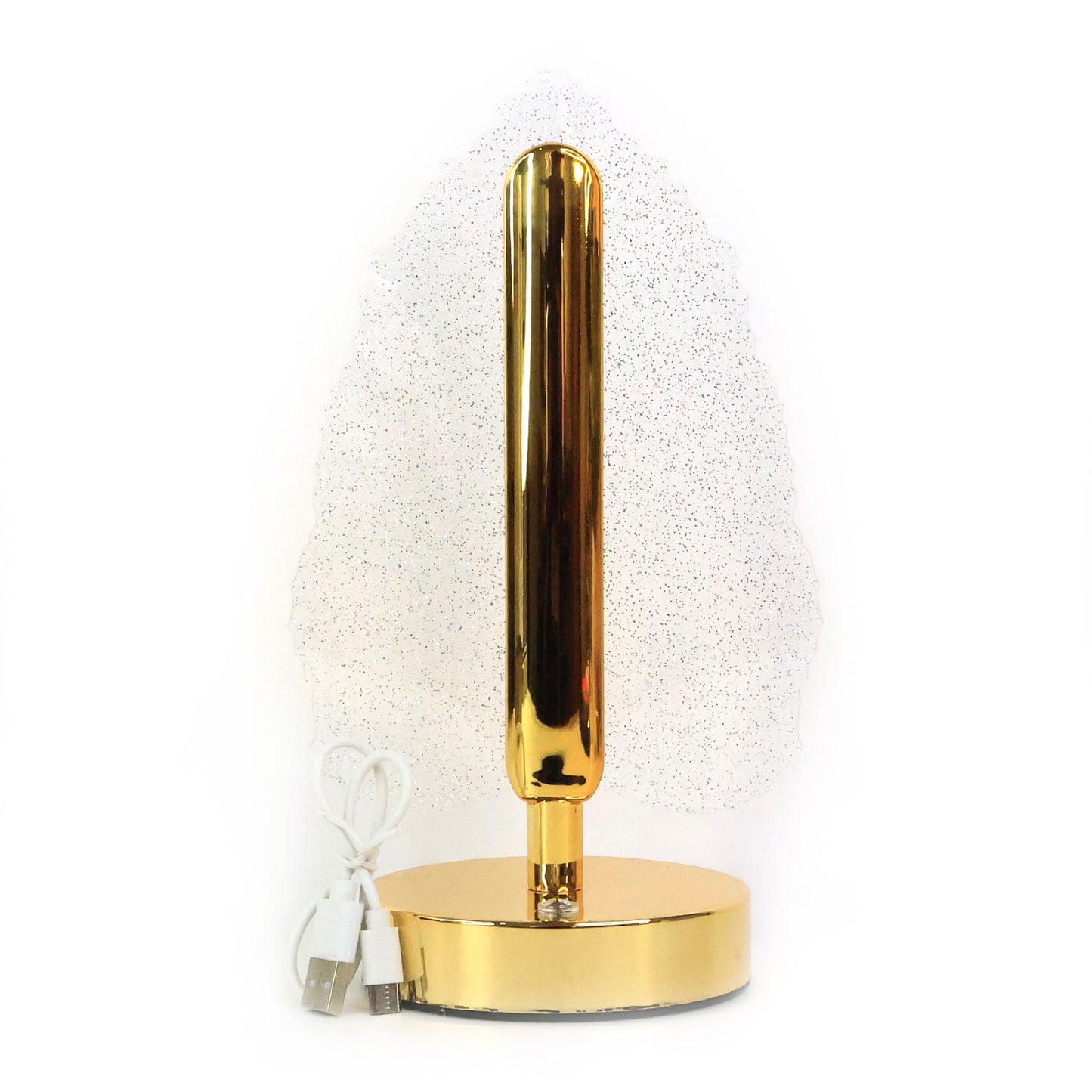 Elegant Crystal Leaf LED Table Lamp with USB Power - Happy Price - Image 2