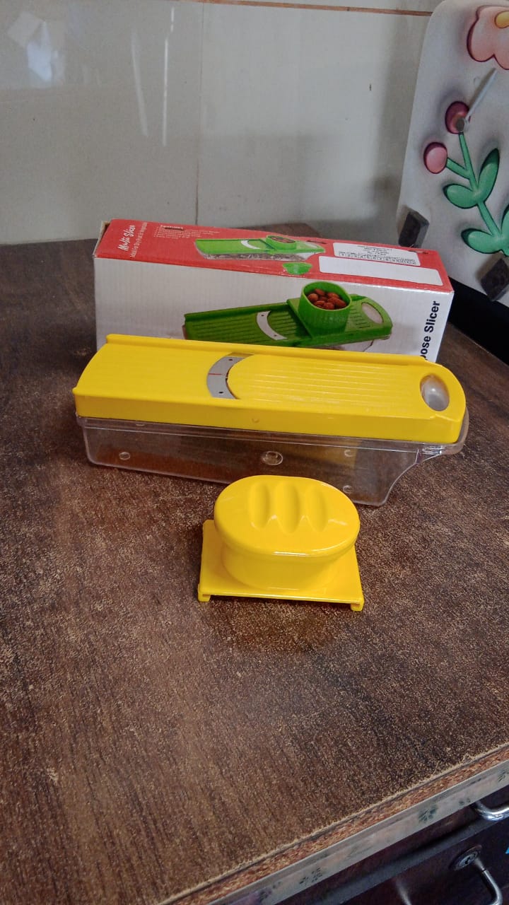 Big Multipurpose Vegetable And Fruit Slicer (Yellow  1 Pc) - Happy Price - Image 7