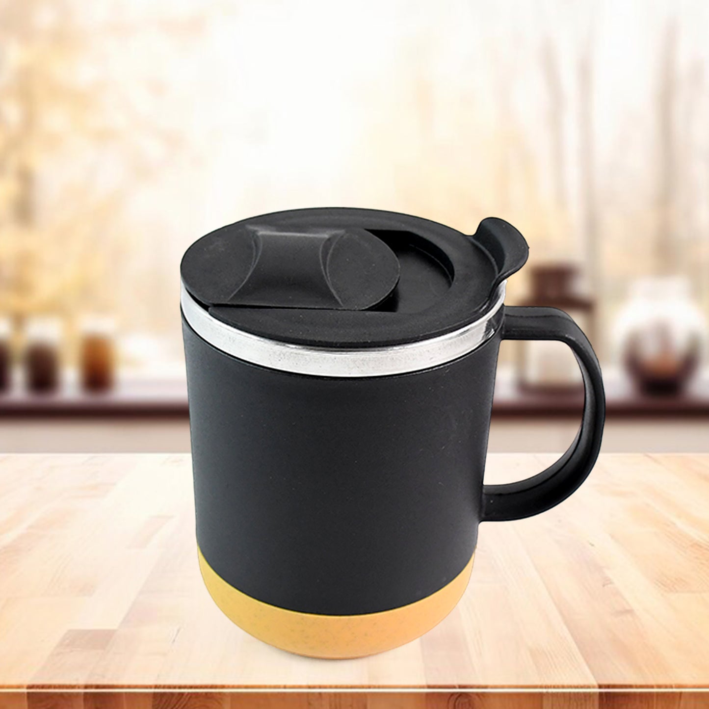 Insulated Coffee Mug With Spill-proof Lid (Approx 450ml  1 Pc) - Happy Price - Image 5