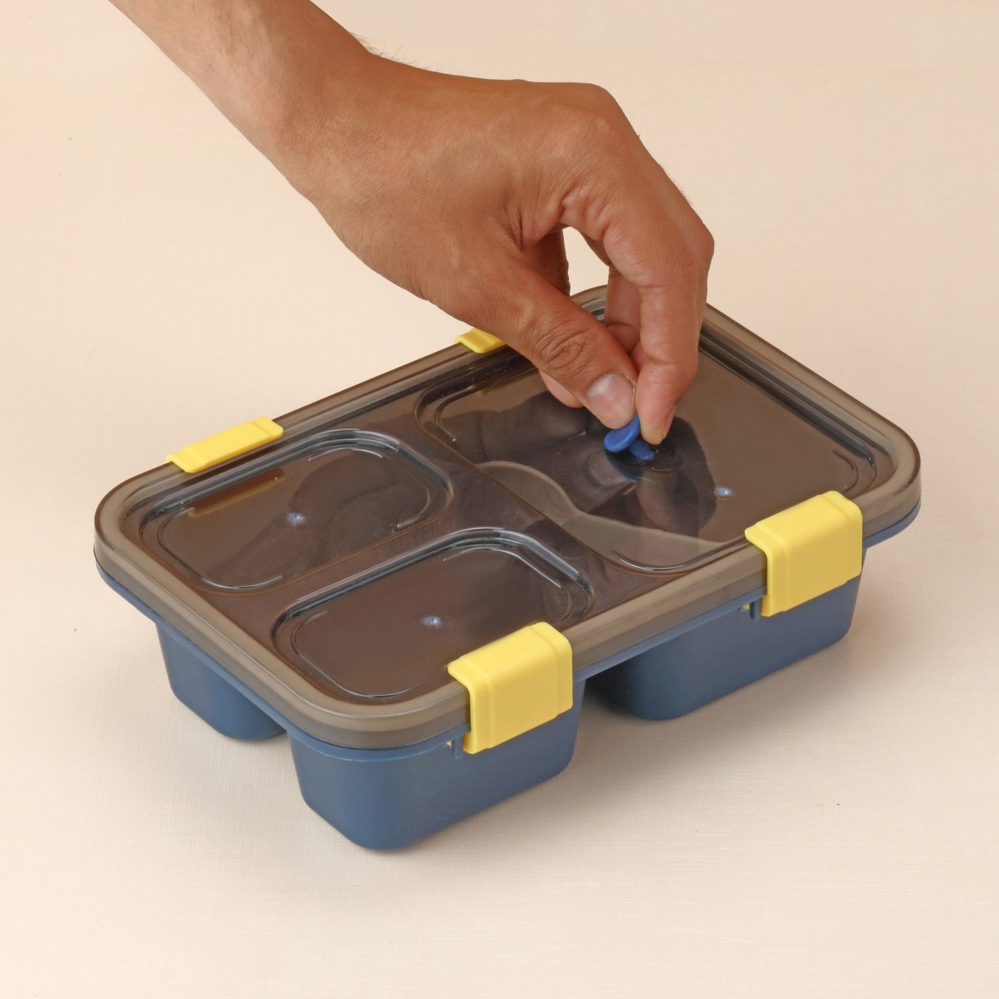 Plastic Lunch Box For Kids Lunch Box For Kids 3 Compartment Insulated Lunch Box Tiffin Box For Boys Girls School  Office Men (3 Compartment Lunch Box) - Happy Price - Image 5