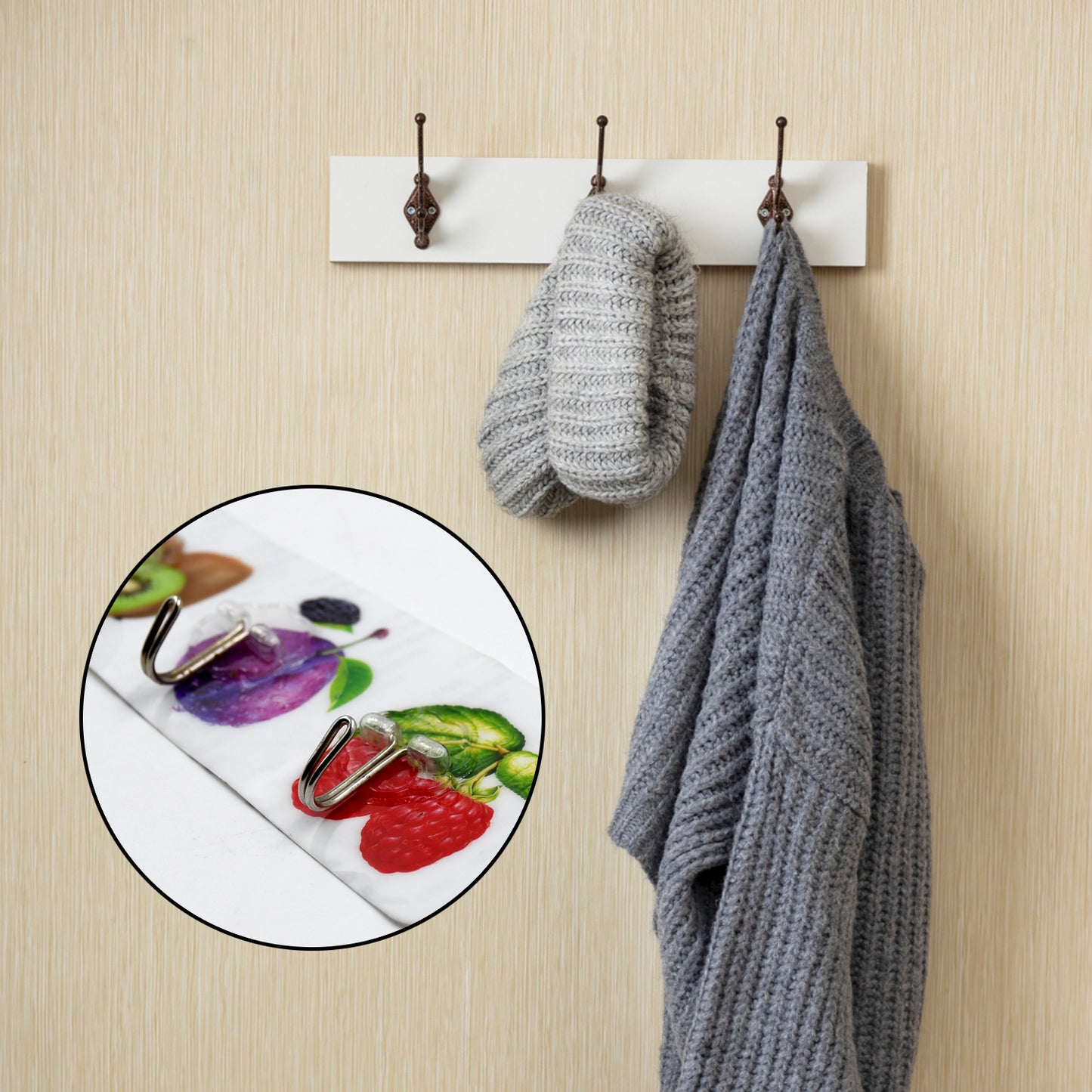 Tranparent Wall Hook Strong Wall Hook Adhesive Hook Wall Hooks High Quality Premium Hook For Home  Office   Multiuse Hook ( 6pc ) - Happy Price - Image 3