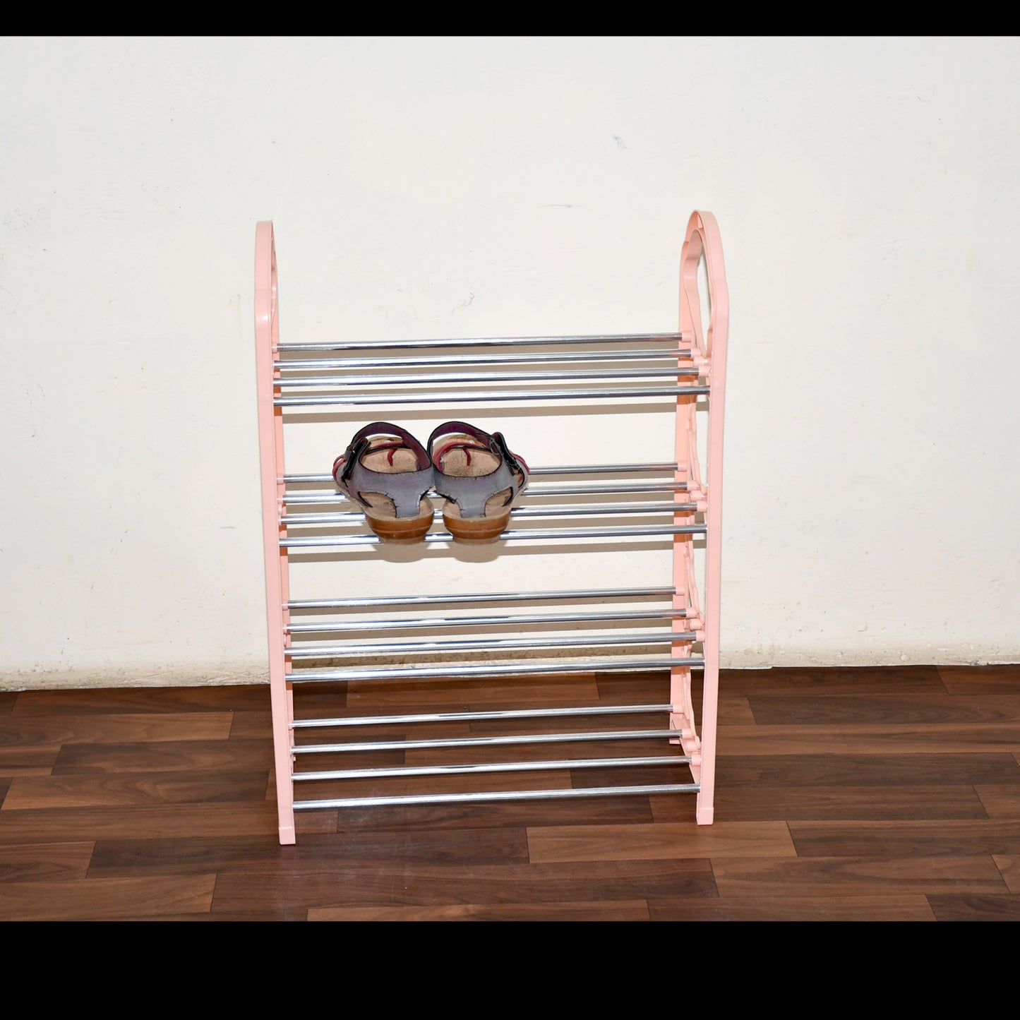 9392 Shoes Storage Shelf 4 Layer Spacesaving Shoes Show Rack Folding Shoe Rack Standing Shoe Rack Diy Shoes Storage Shelf Home Organizer For Bedroom Hallway And Closet Shoe Storage - Happy Price - Image 3