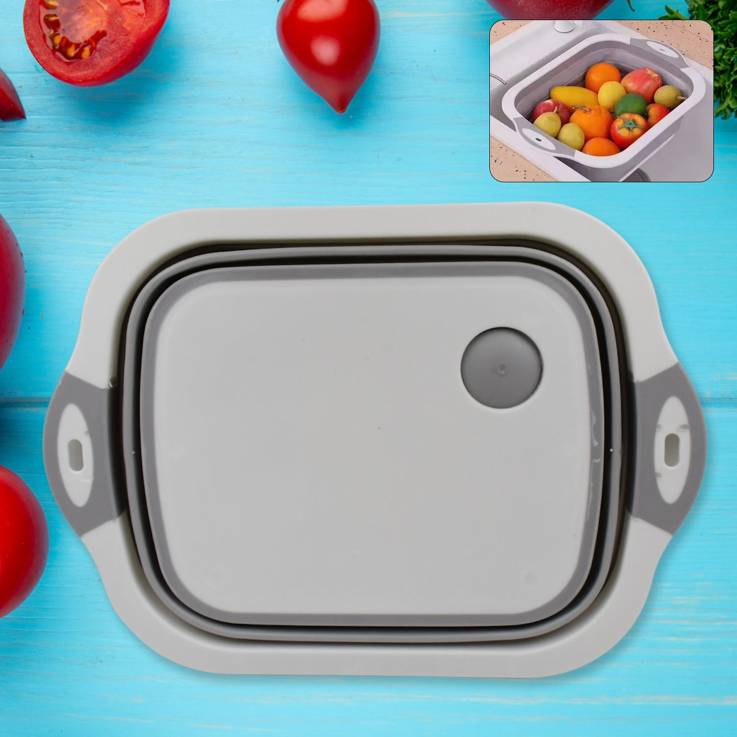 3-in-1 Collapsible Kitchen Chopping Board & Dish Tub