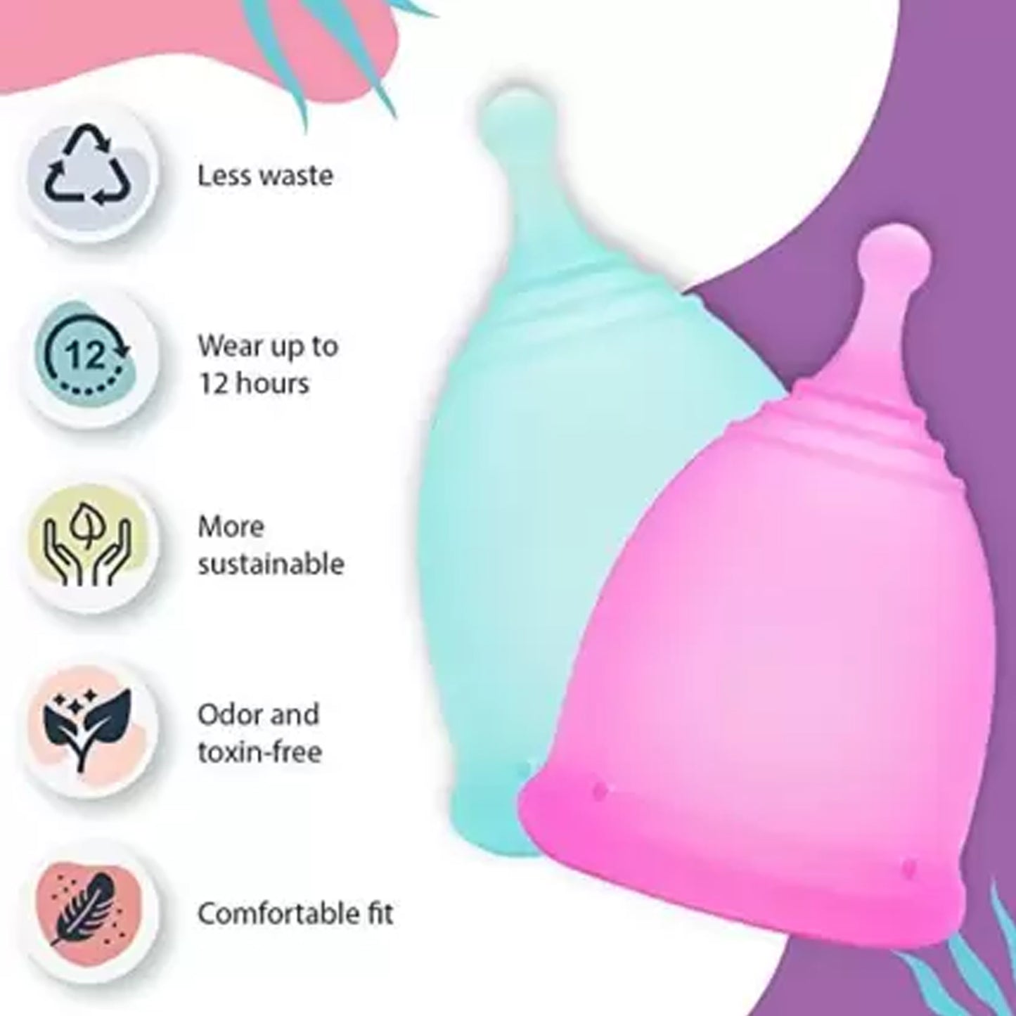 Reusable Silicone Menstrual Cup for Women & Girls