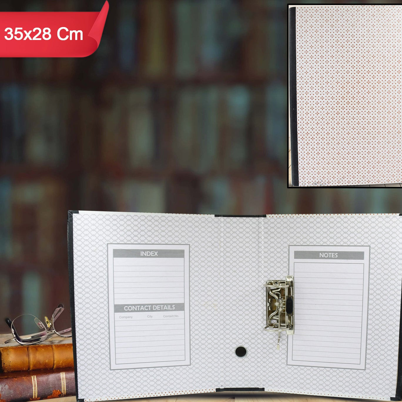 Button Clip Box File Paper Holder Organizer School Office Home For Documents (3528 Cm  1 Pc - Happy Price - Image 1
