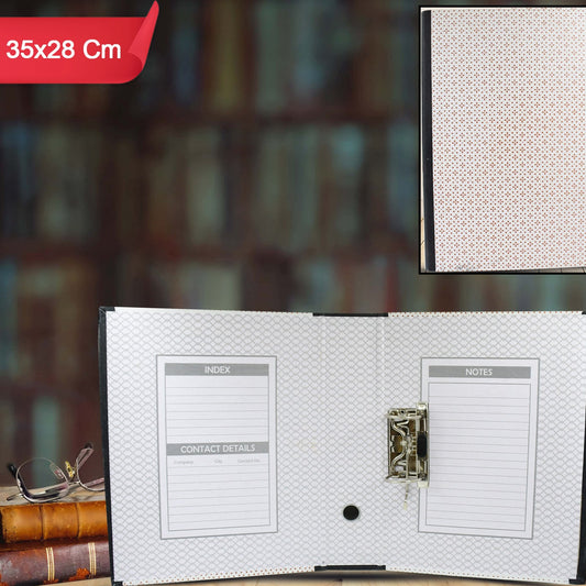 Button Clip Box File Paper Holder Organizer School Office Home For Documents (3528 Cm  1 Pc - Happy Price - Image 1