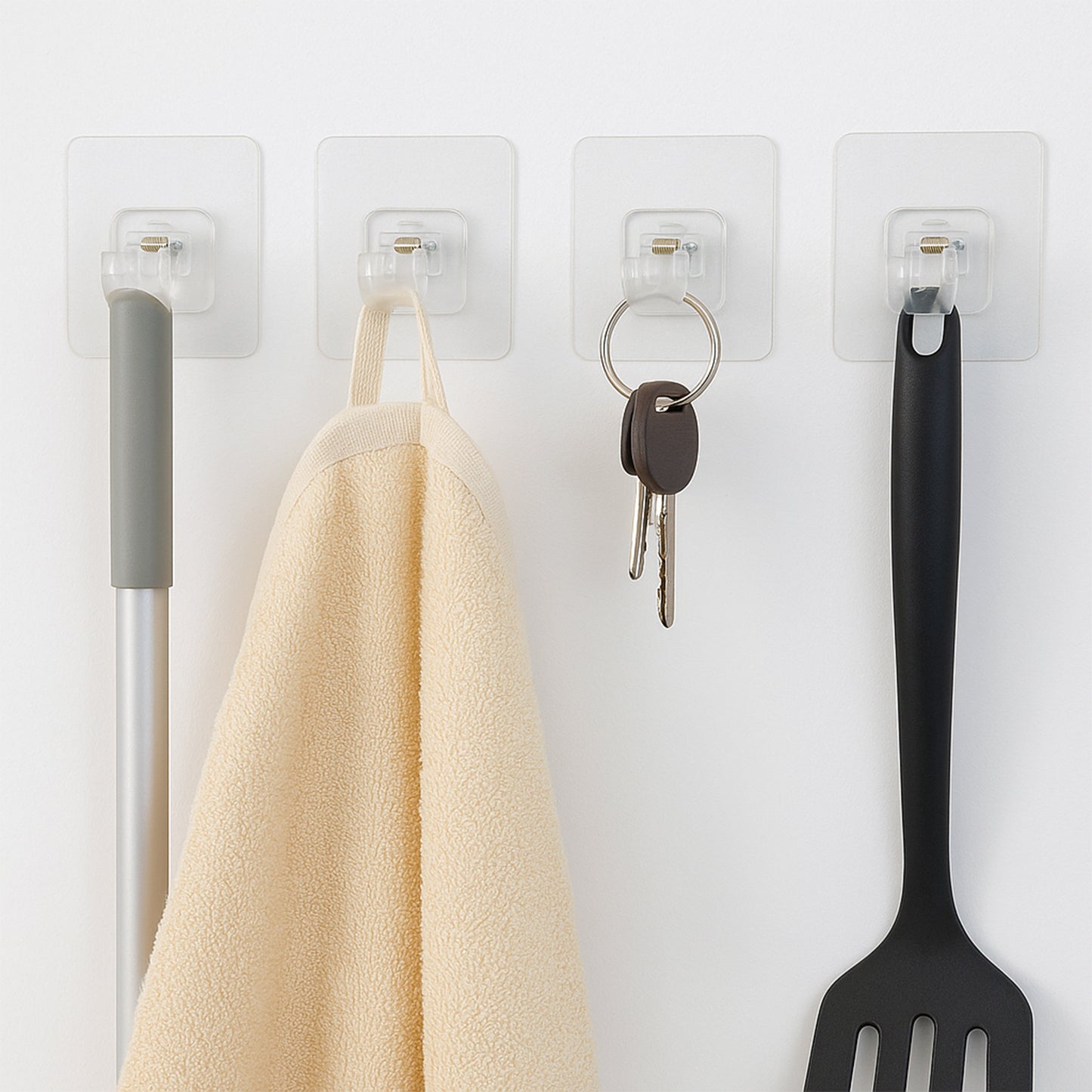 Self-adhesive Transparent Wall Hook Holder Clip (1 Pc) - Happy Price - Image 5