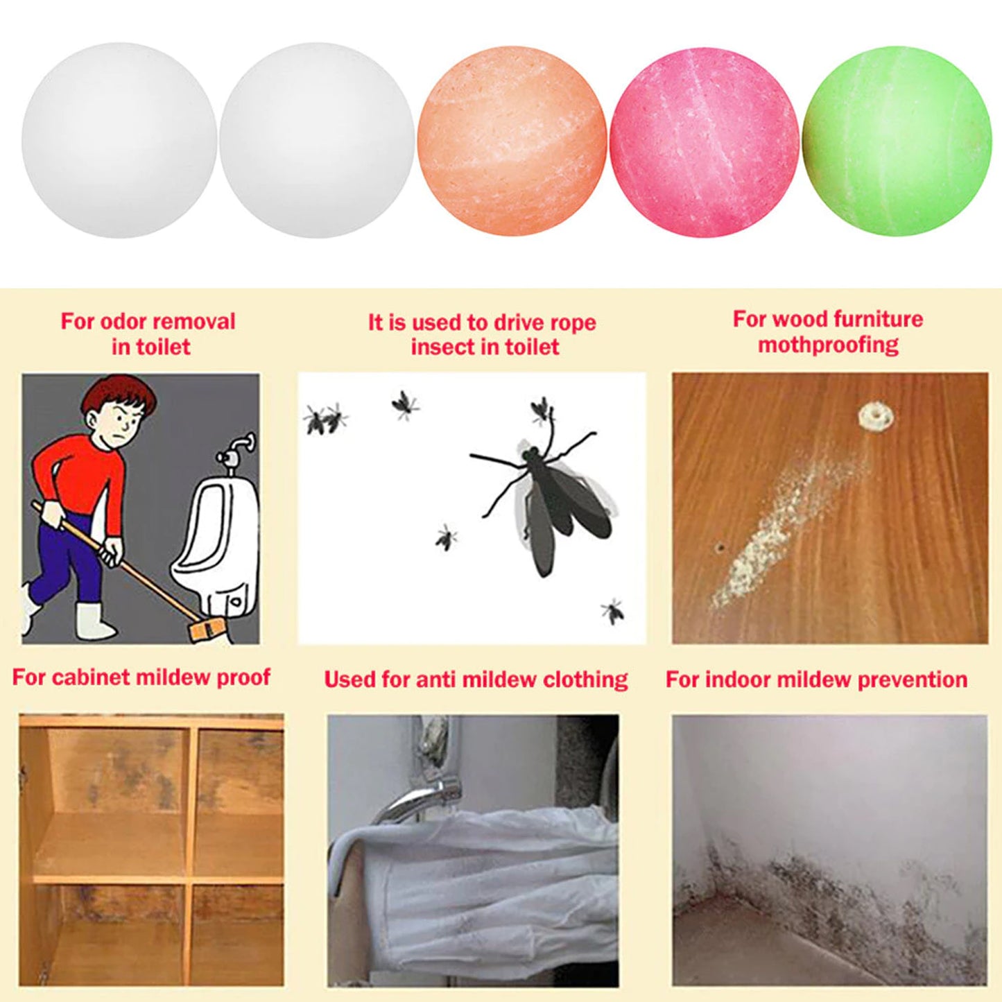 Urinal Balls  Sani Balls  Bathroom Freshener Fragrance Blocks Air Freshener For Bathroom Toilet Shoe Rack Etc. Long-lasting Fragrance - Happy Price - Image 4