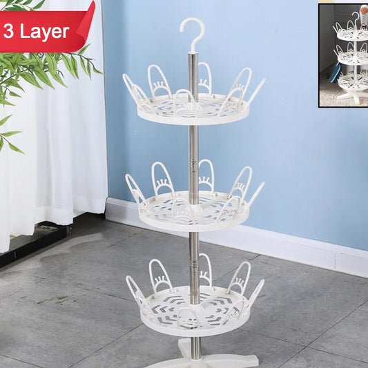 Rotating Shoe Rack 3 Layer 3 Tier Rotating Shoe Rack (1 Pc) - Happy Price - Image 1