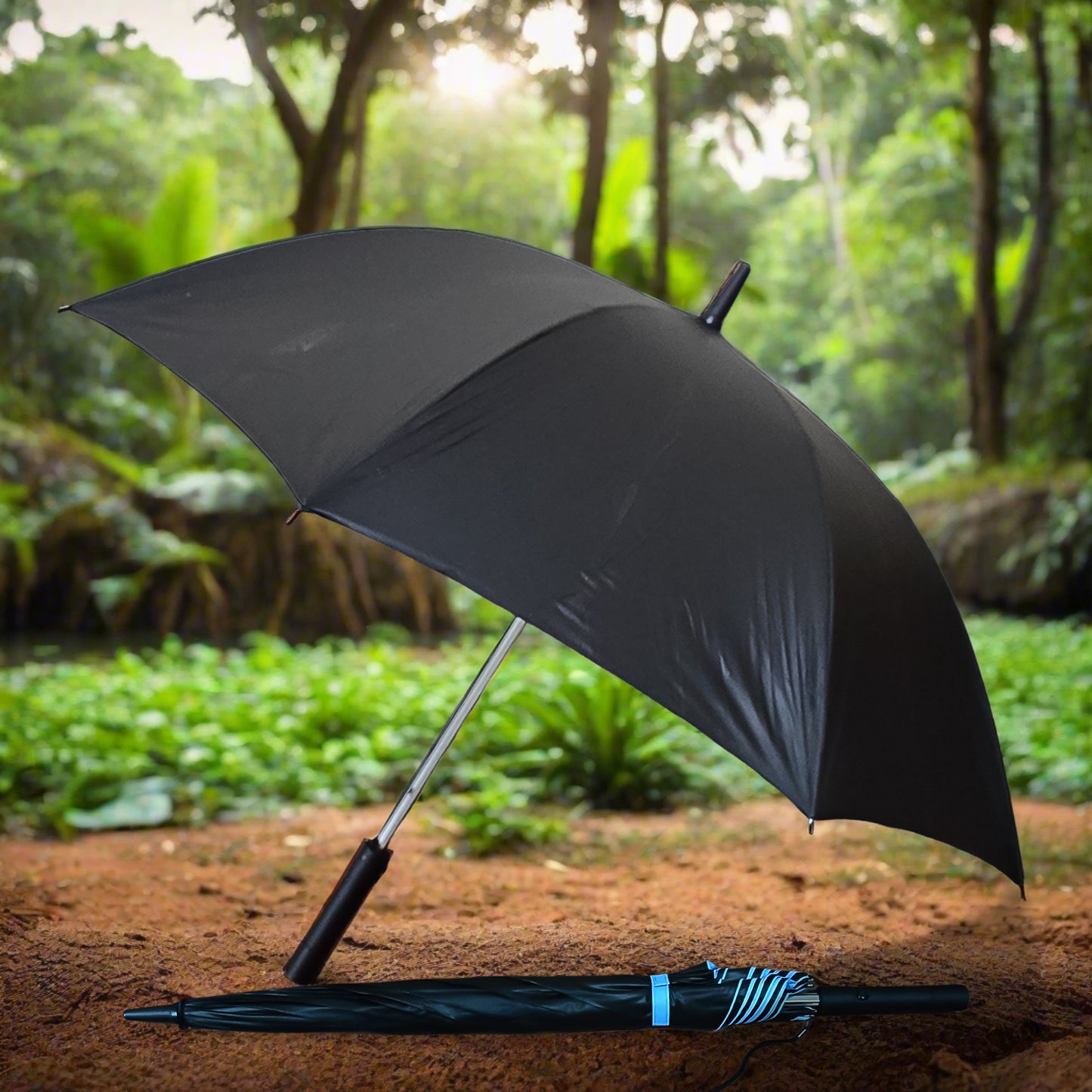 Sun Umbrella With Inside Fan  Power Bank Umbrellas For Summer (1 Pc) - Happy Price - Image 2