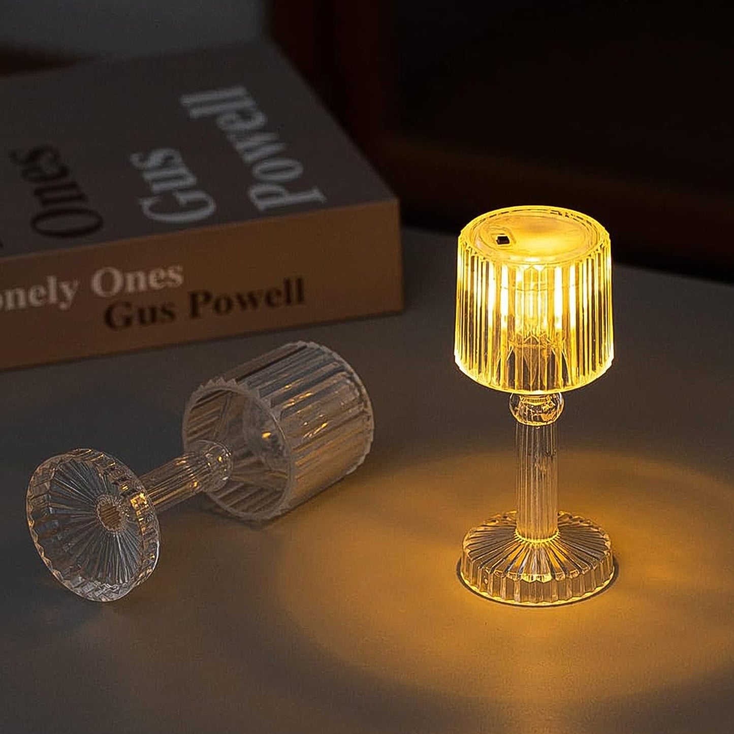 Mini Acrylic Led Desk Lamps Table Lamp Portable Crystal (1 Pc  Small) - Happy Price - Image 3