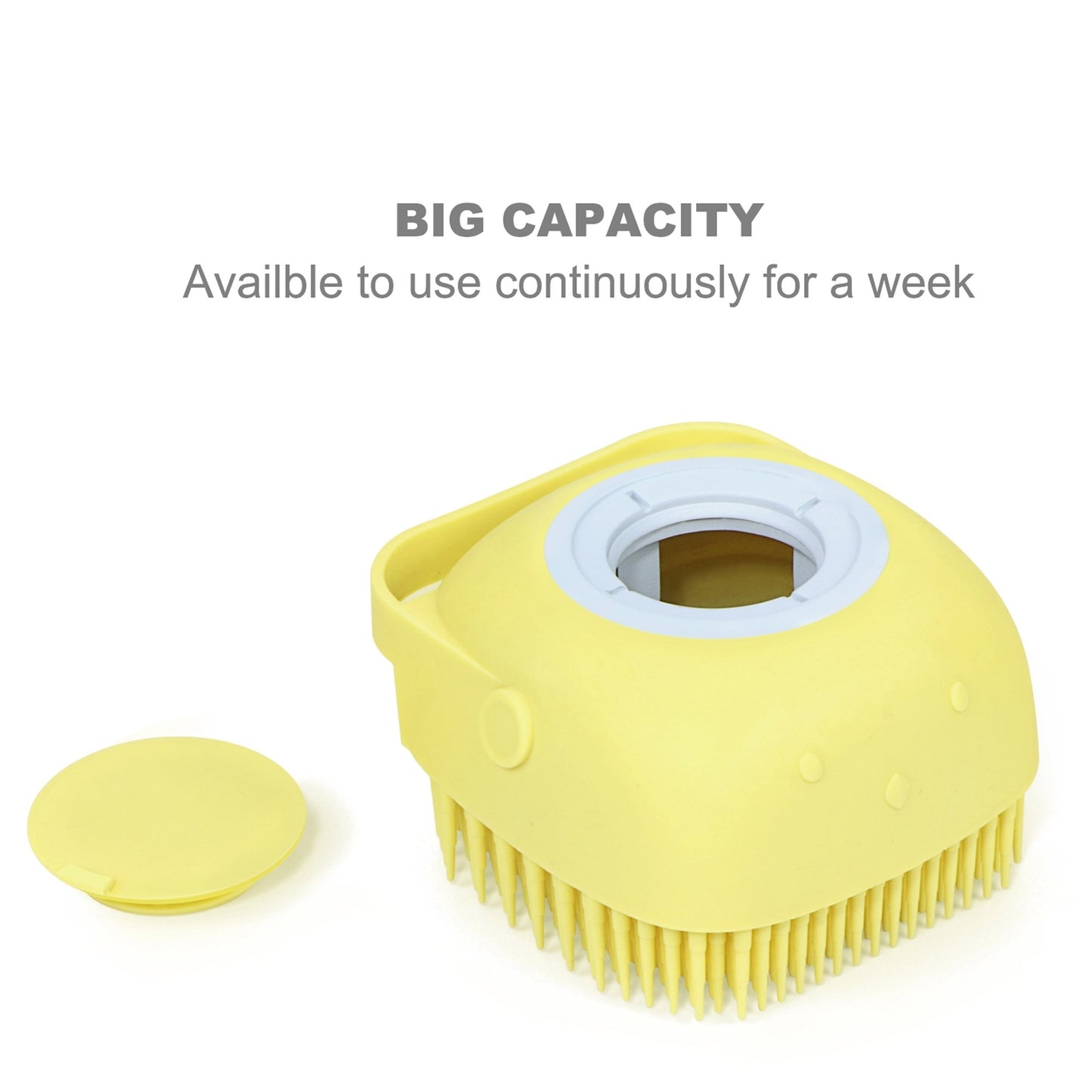 Silicone Massage Bath Body Brush Soft Bristle With Shampoo Dispenser - Happy Price - Image 7