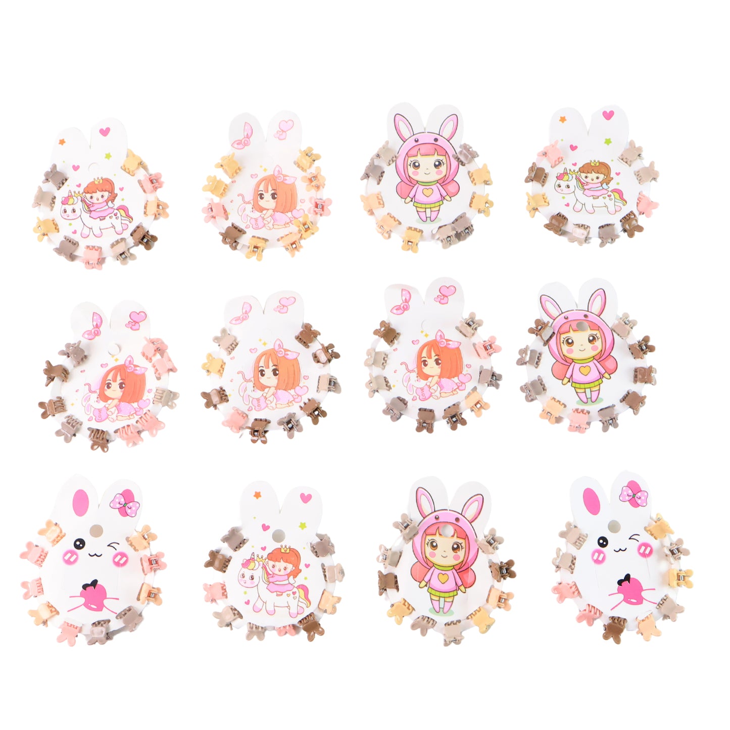 Mini Claw Hair Clips Set For Girls (12 Pkt  1 Set) - Happy Price - Image 5