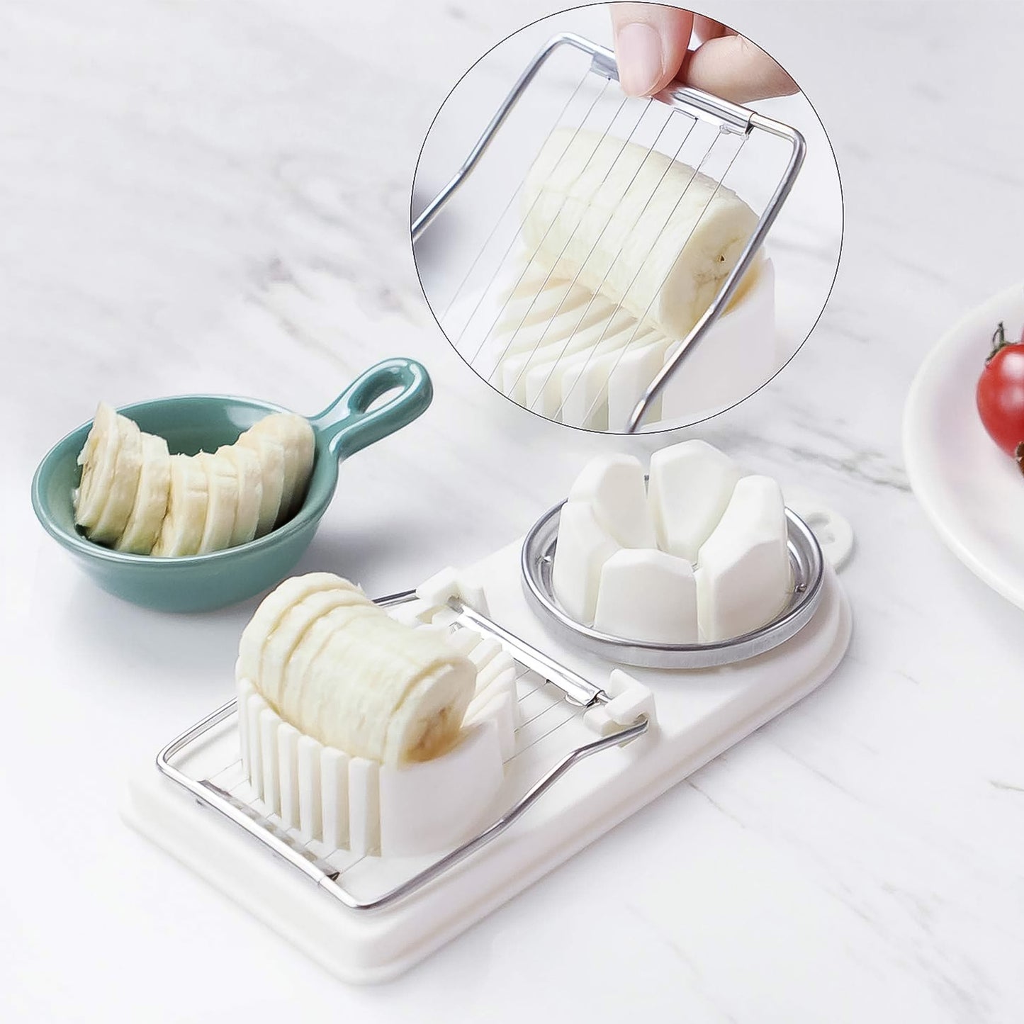 2 In 1 Egg Slicer Egg Cutter For Hard Boiled Eggs - Happy Price - Image 3