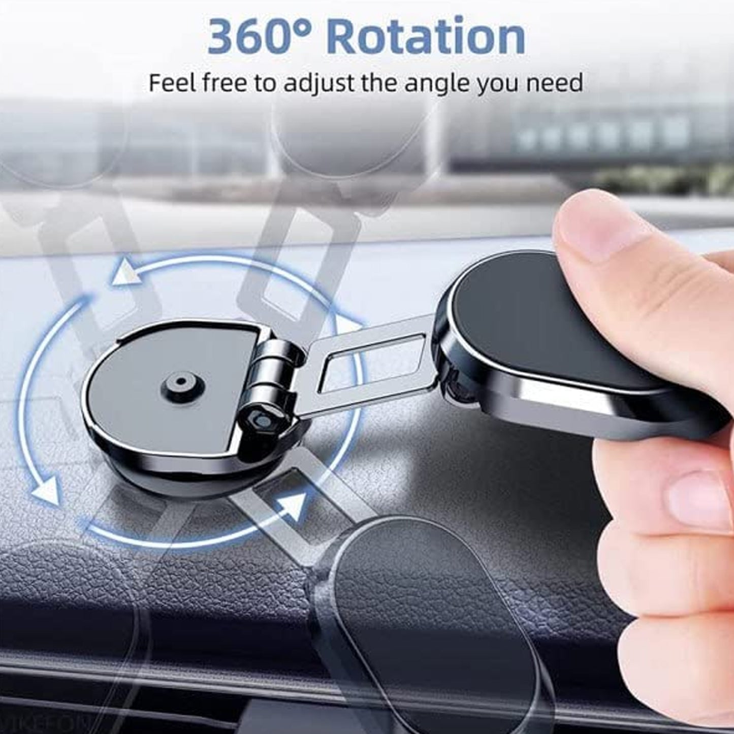 360 Rotating Magnetic Alloy Car Phone Mount - Pack of 1