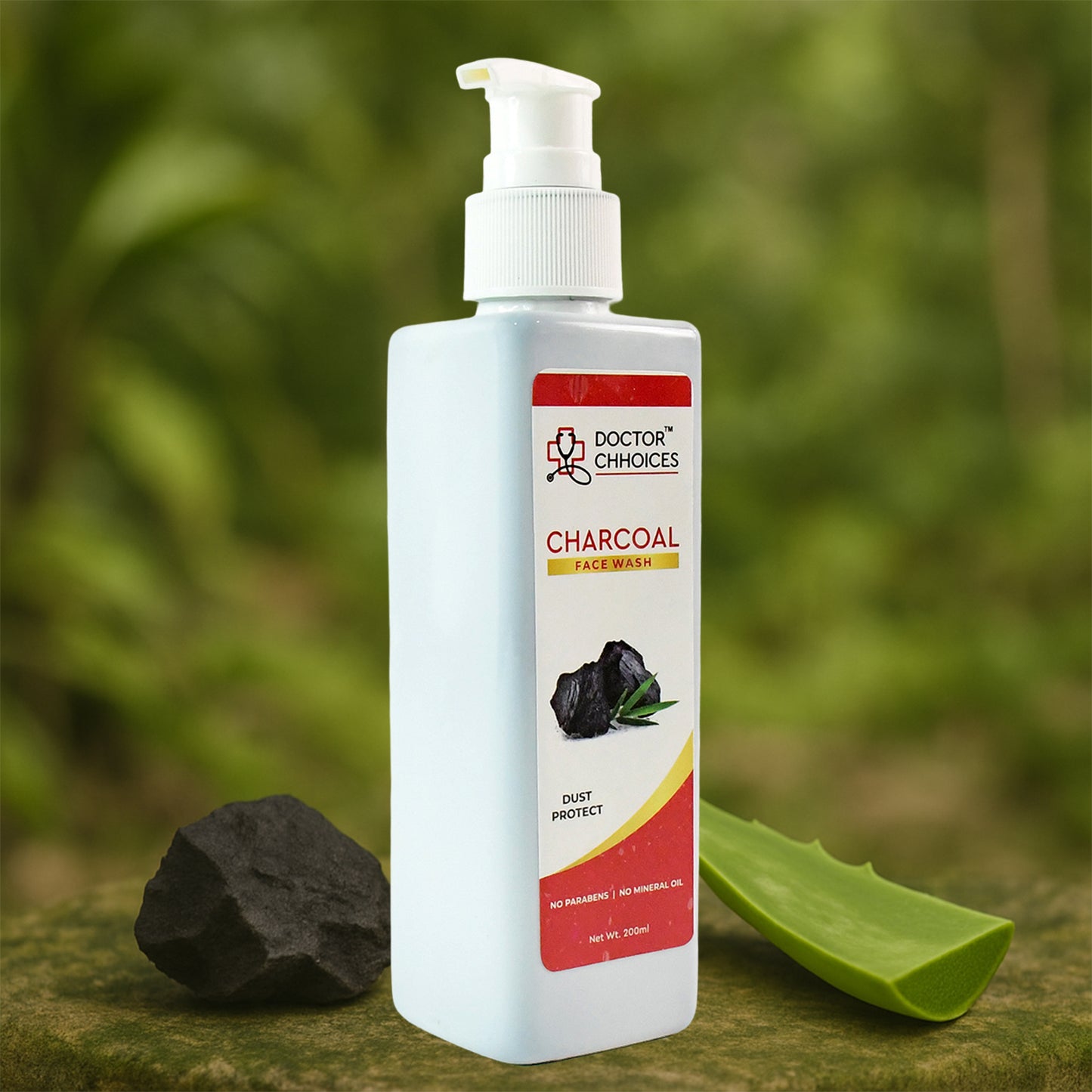 Doctor Chhoices Charcoal Face Wash 200ml - Deep Cleansing for Oily Skin
